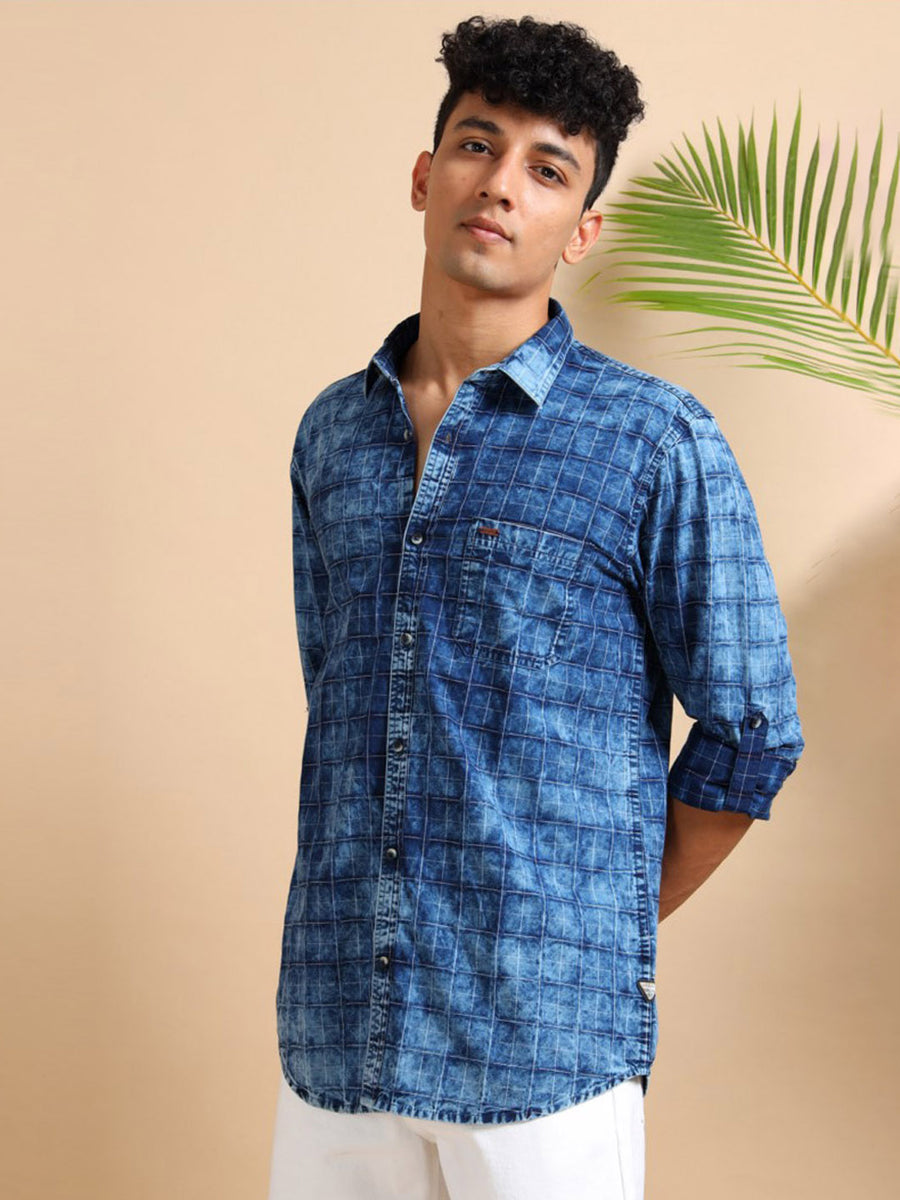 Heritage check indigo Shirt