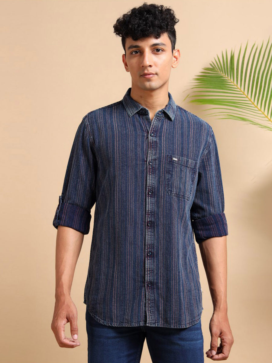 Cherry Crisp indigo Shirt