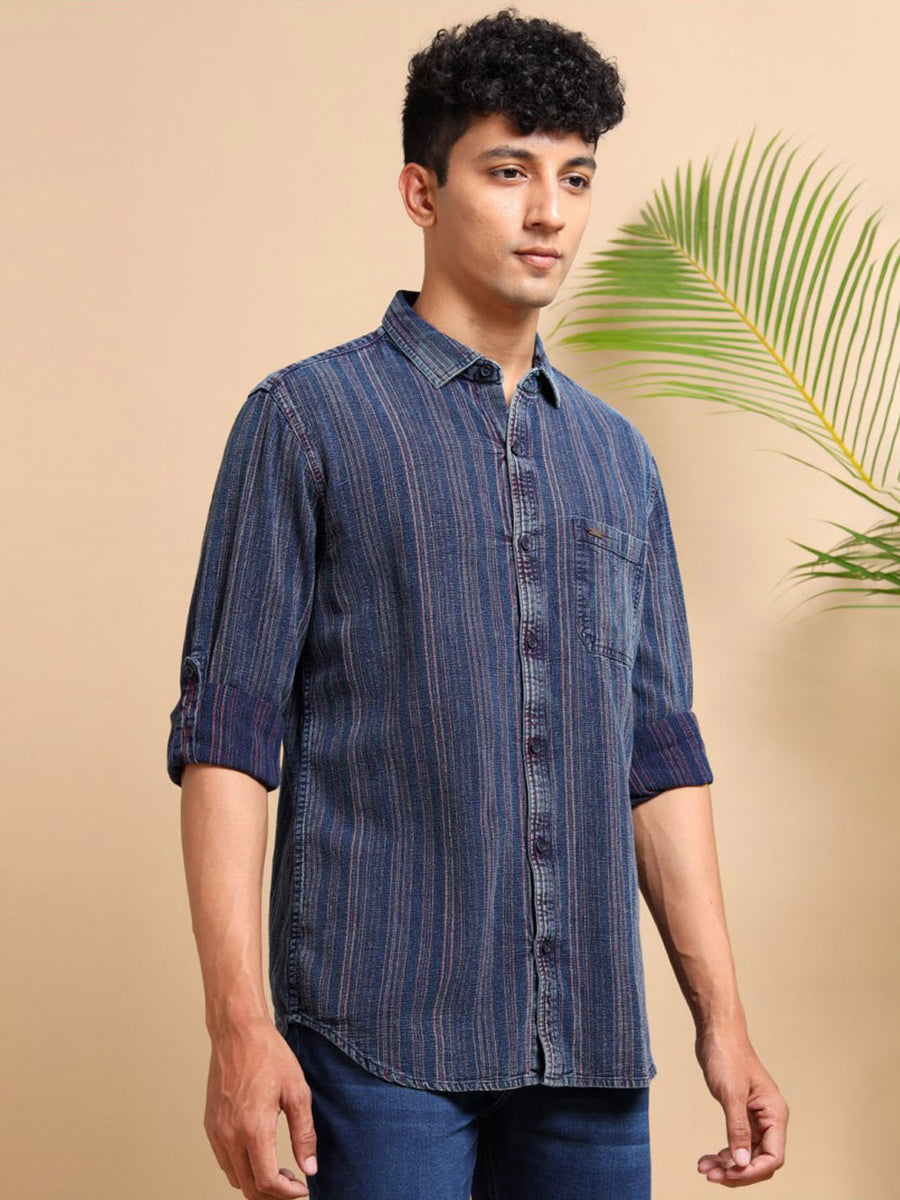 Cherry Crisp indigo Shirt