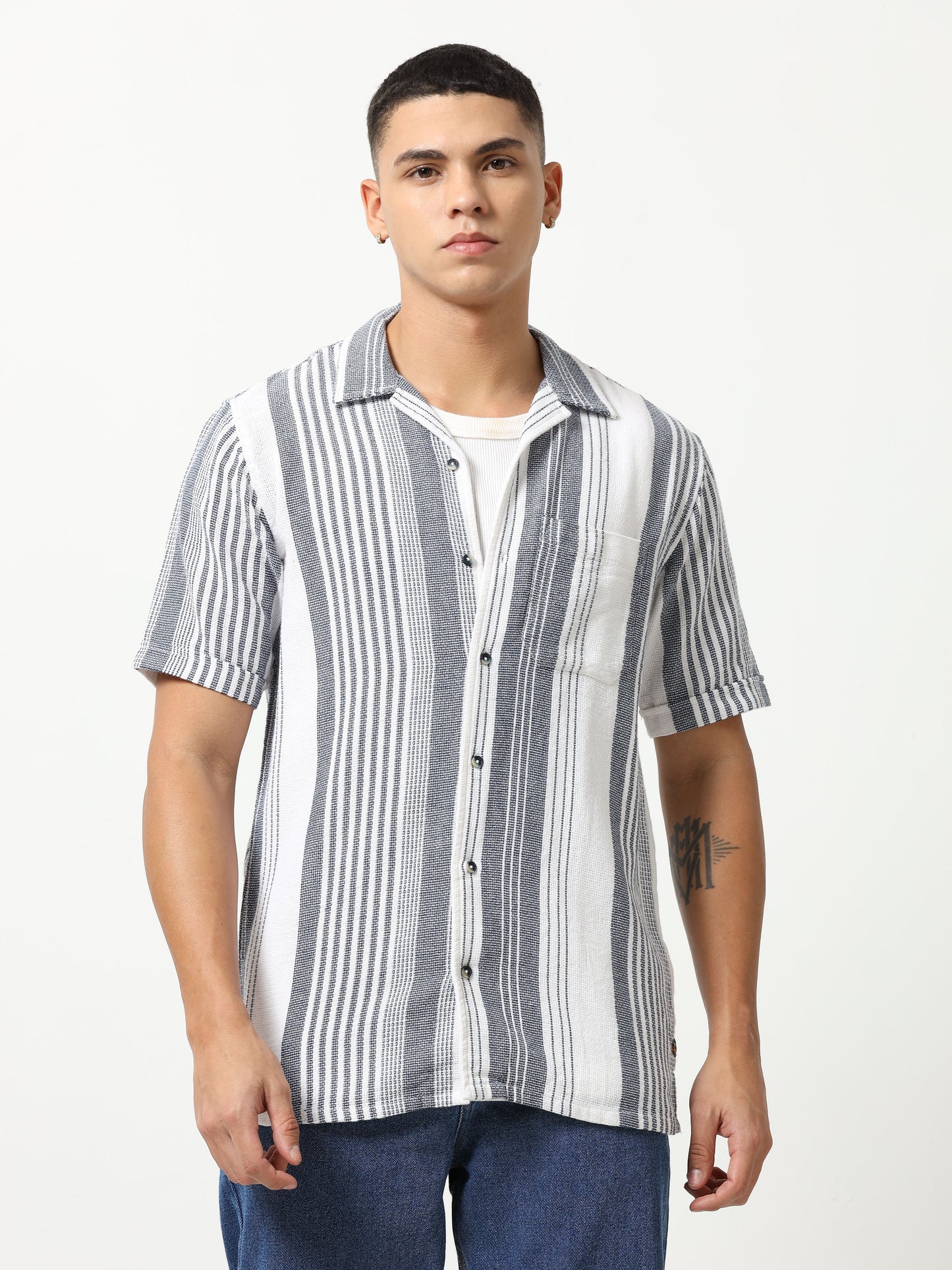 Azure Simplicity Stripes Shirt