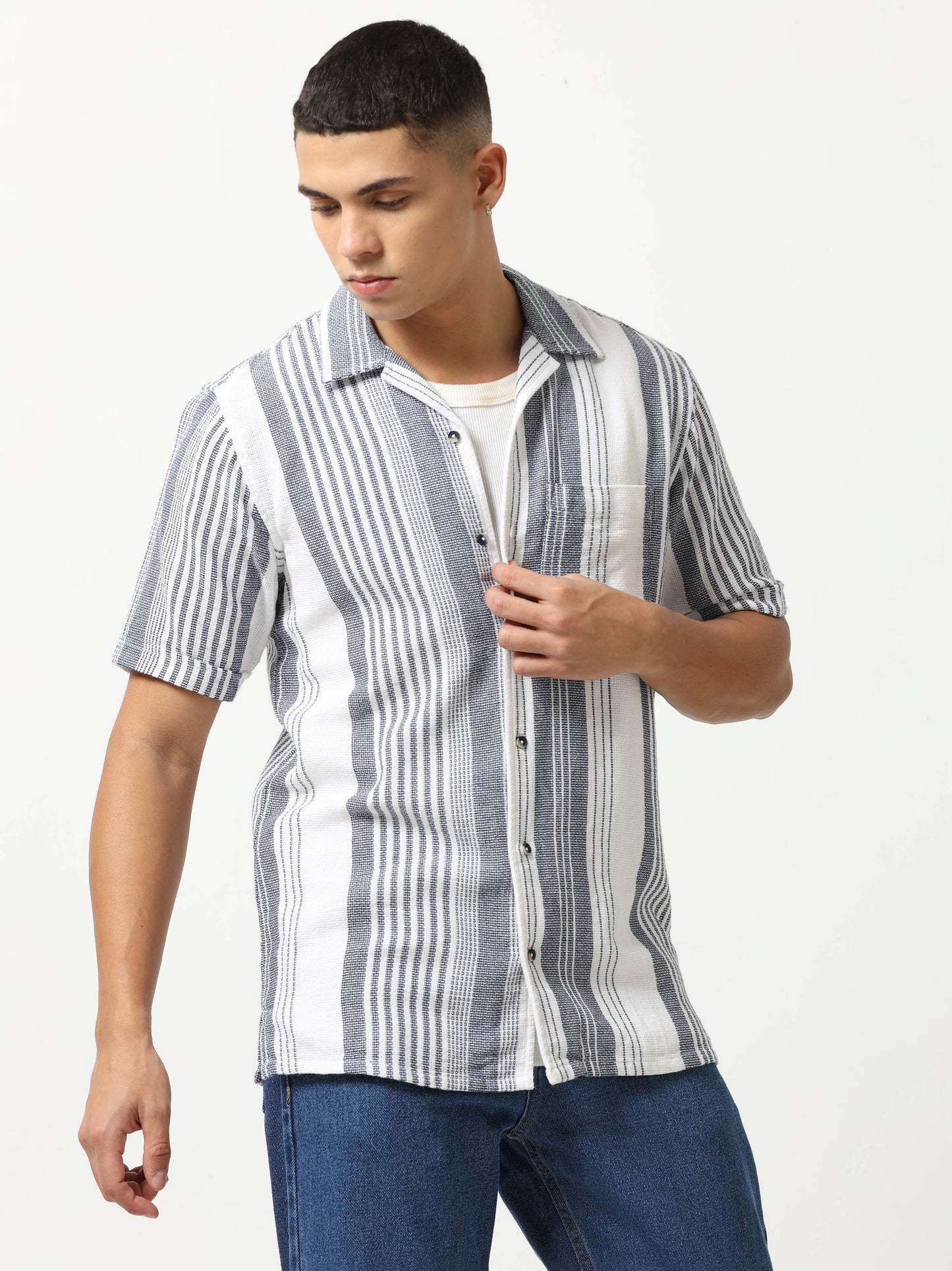 Azure Simplicity Stripes Shirt