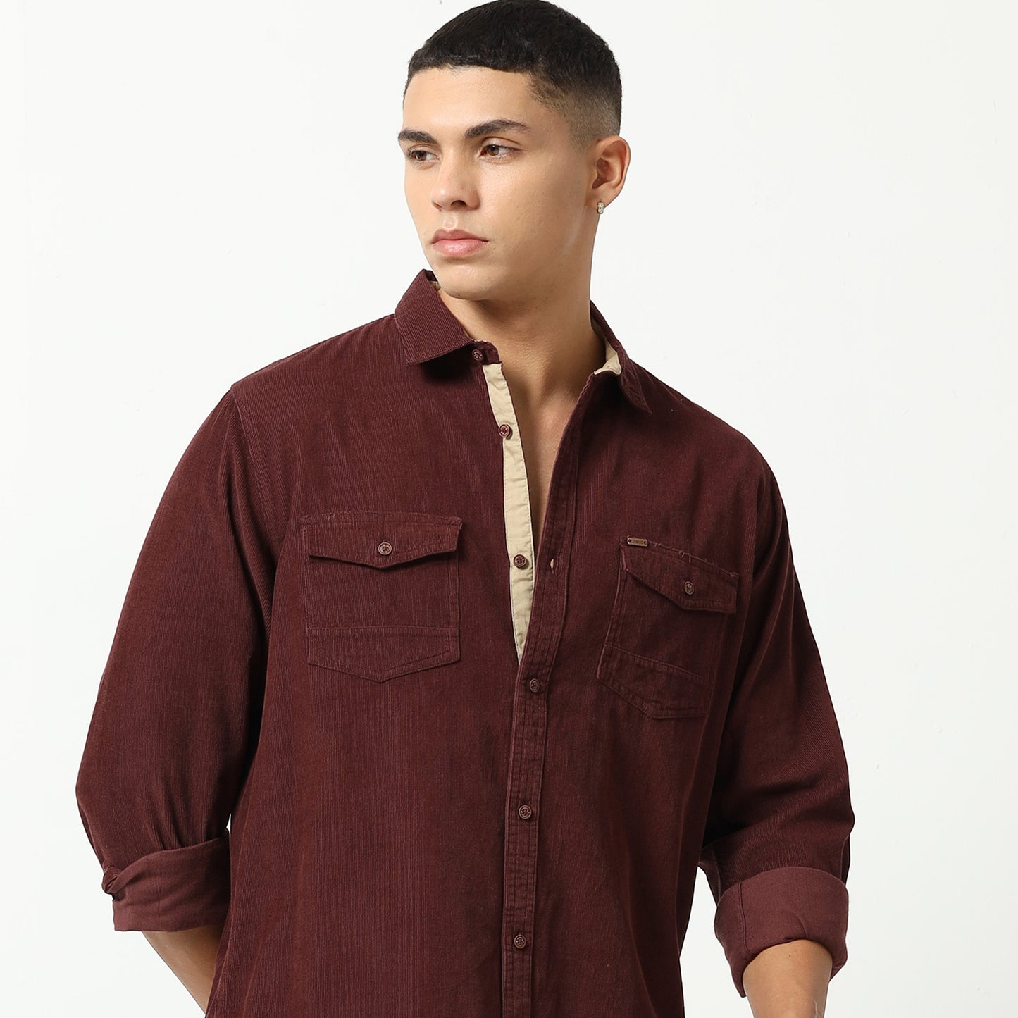 Burgundy Perfection Corduroy Shirt