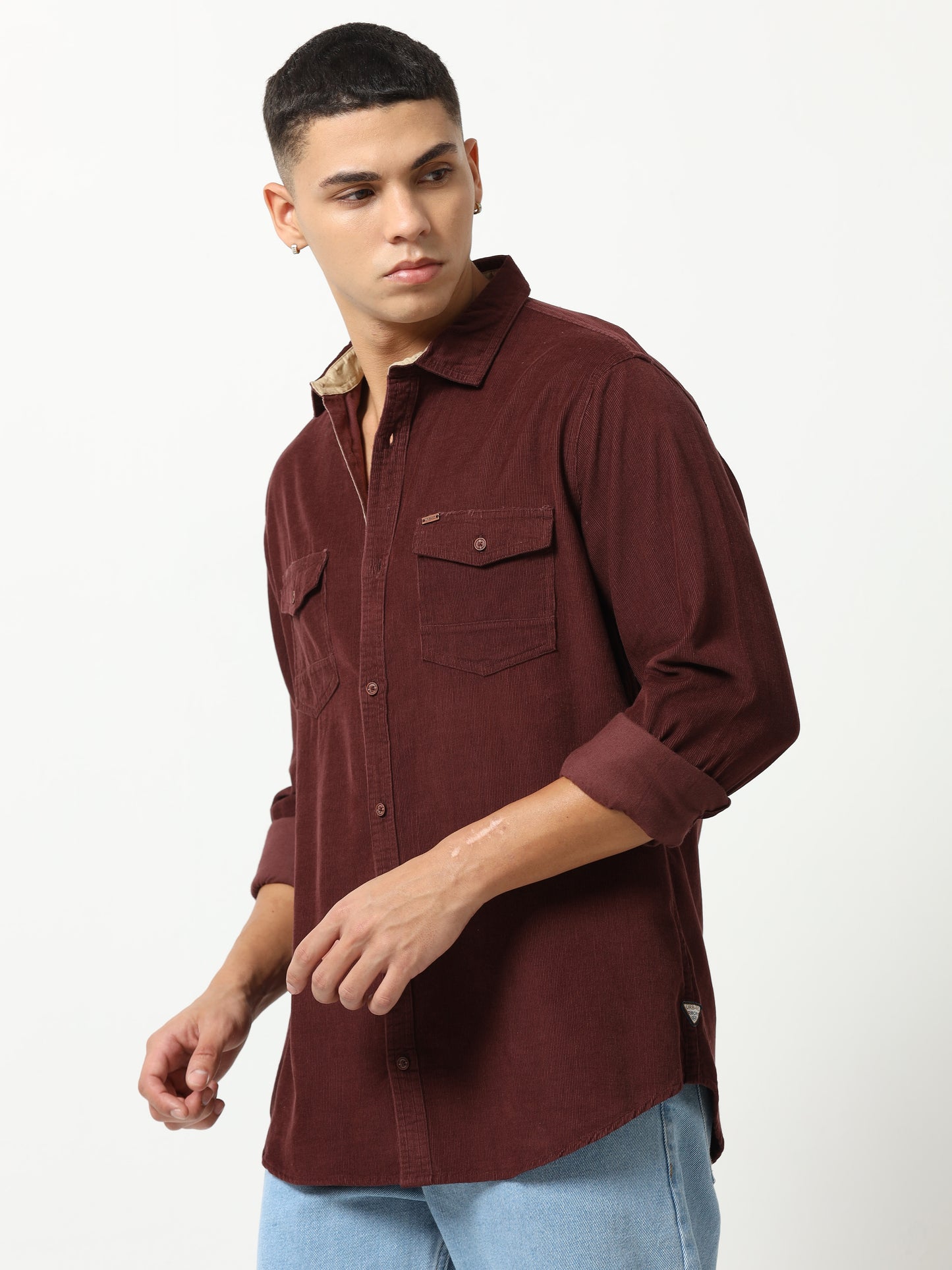 Burgundy Perfection Corduroy Shirt