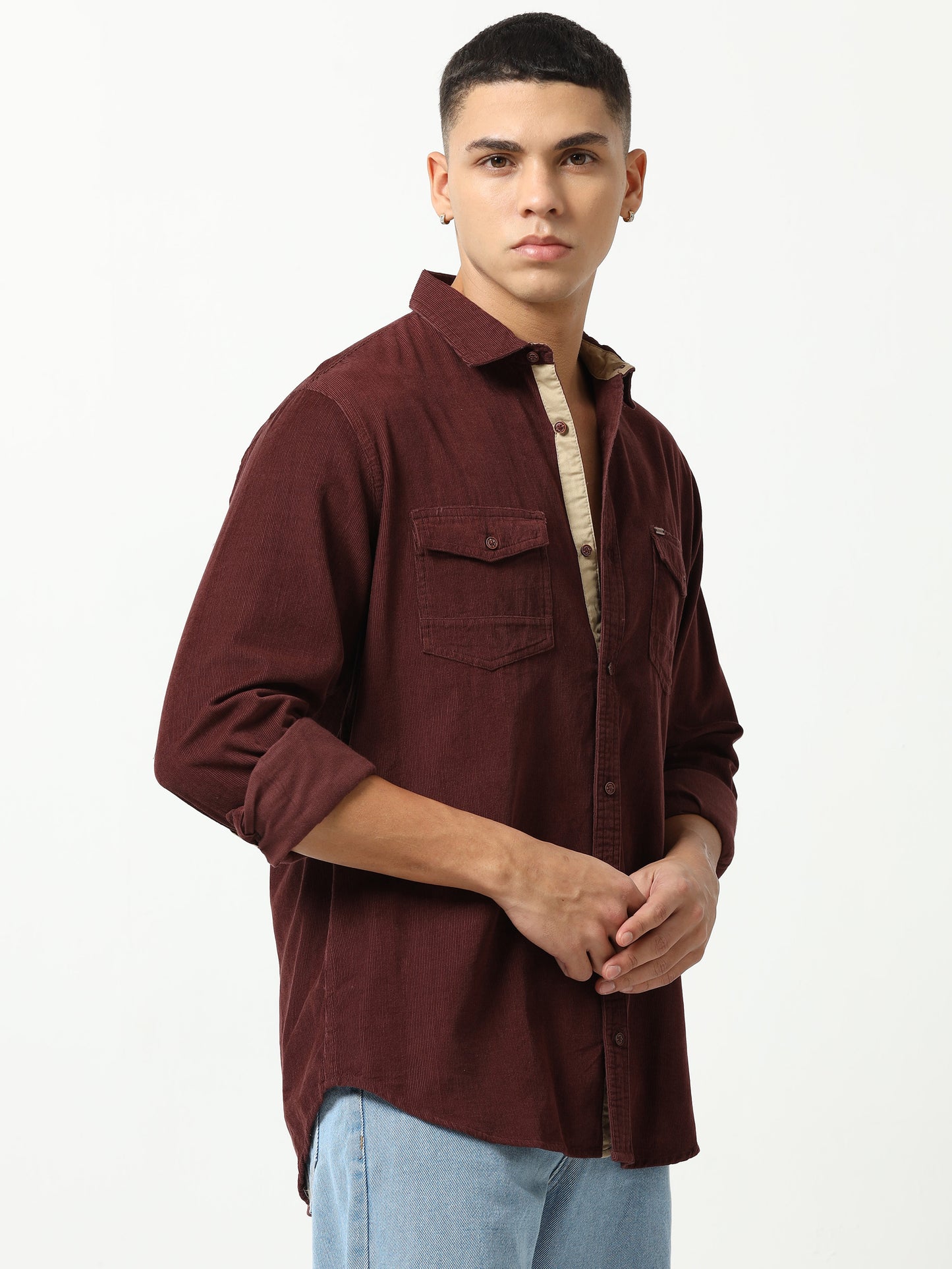 Burgundy Perfection Corduroy Shirt