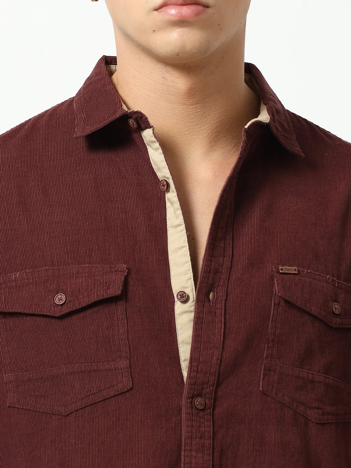 Burgundy Perfection Corduroy Shirt