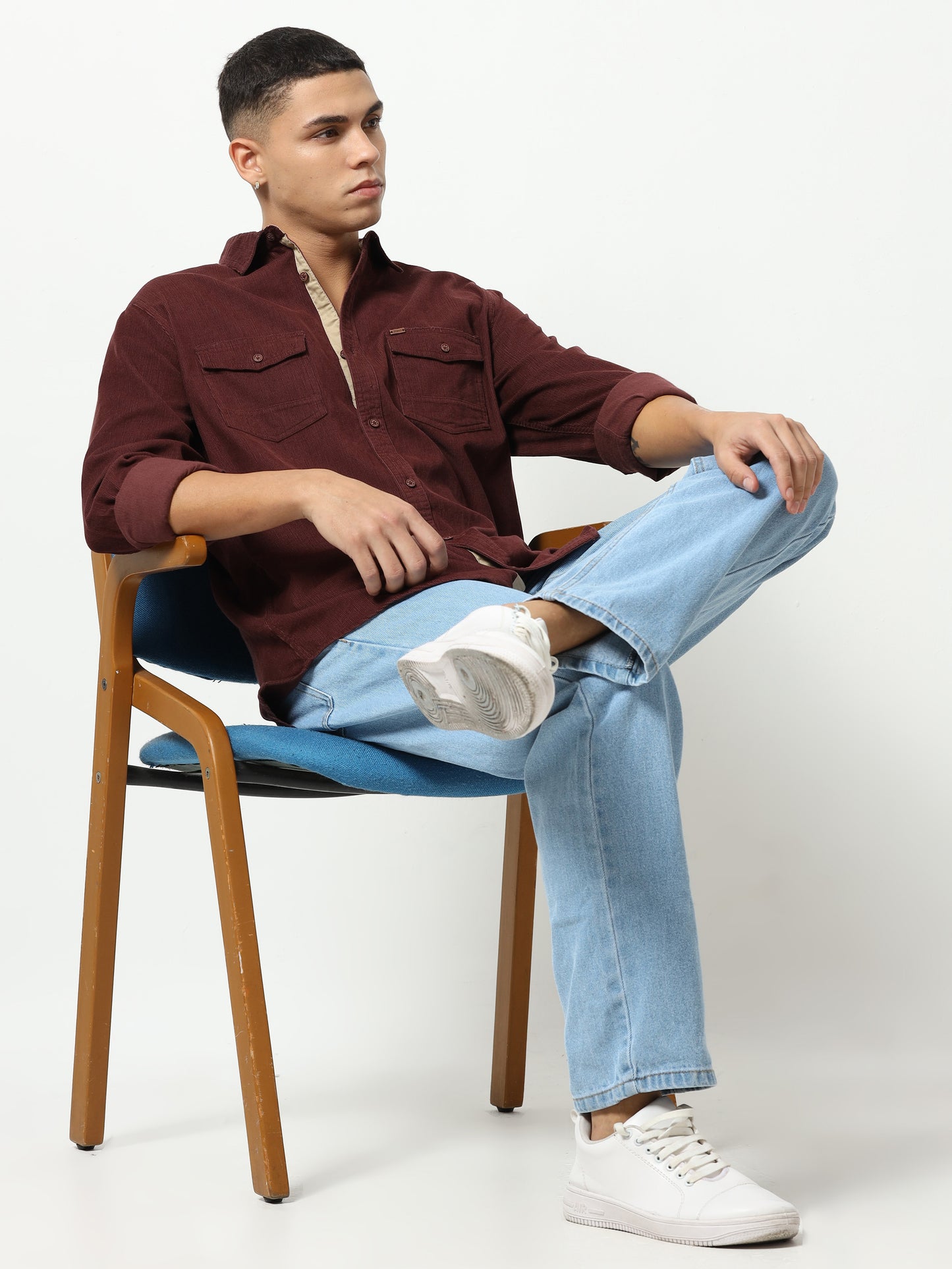 Burgundy Perfection Corduroy Shirt