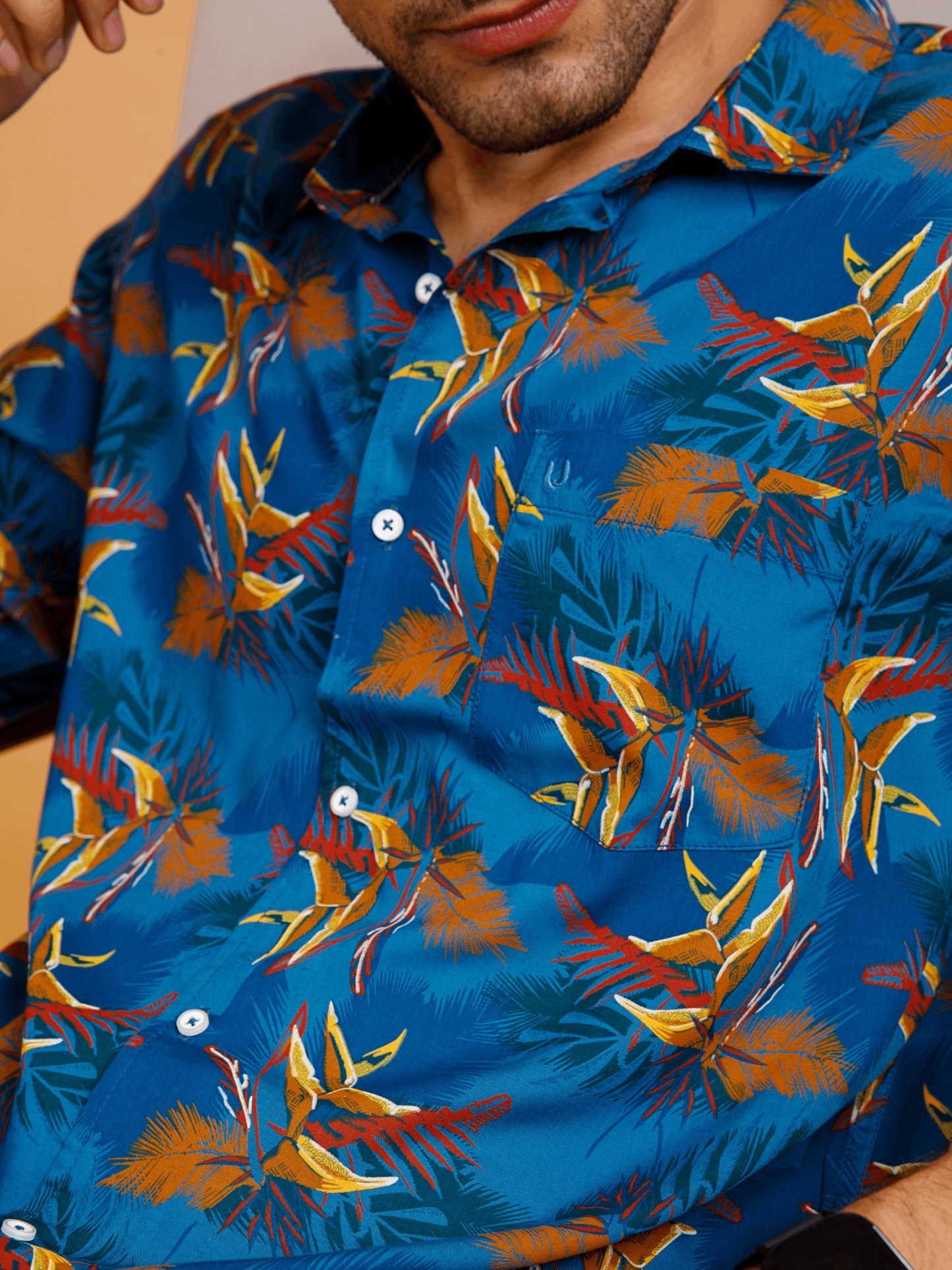 Driftwood Floral Blue Print Shirt