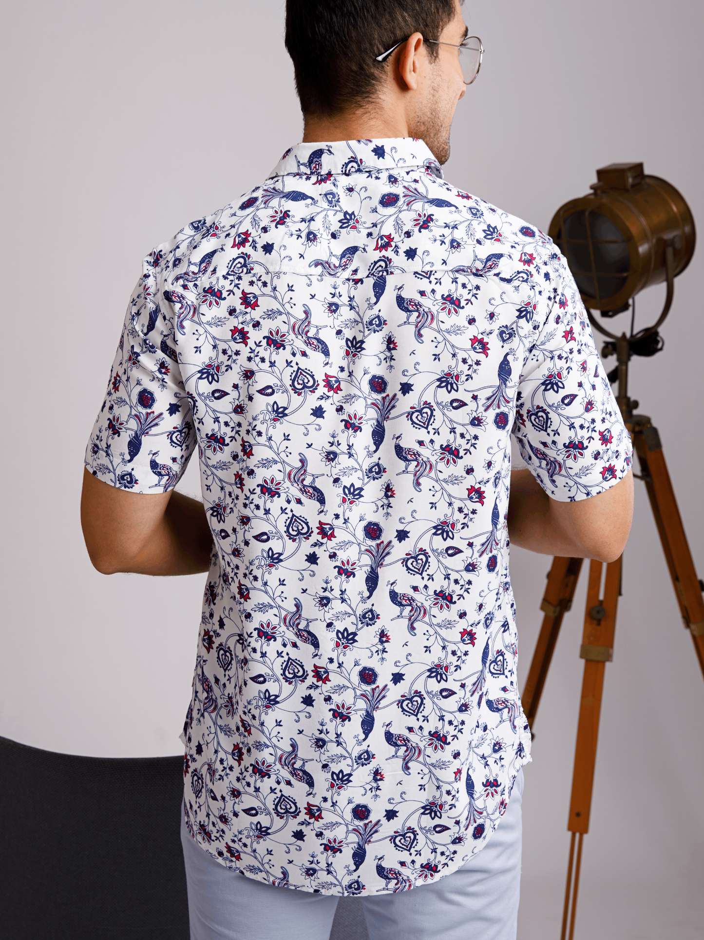 Driftwood Floral White Print Shirt