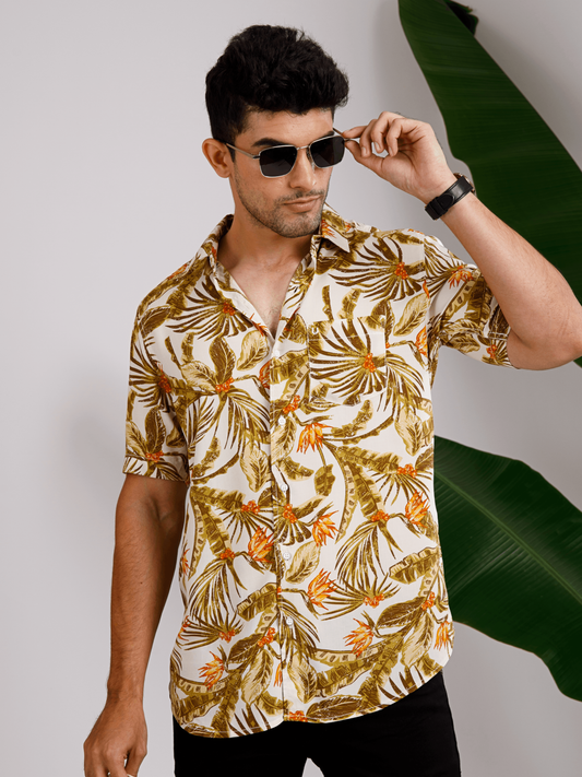 Tropical ECOVERO Brown Shirt