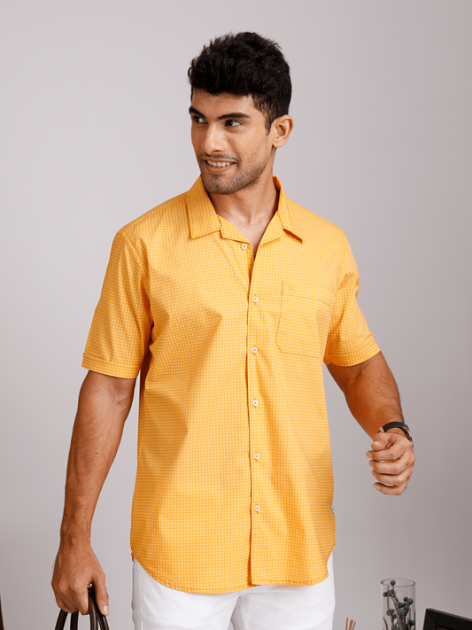 Tropical Yellow  Print Shirt