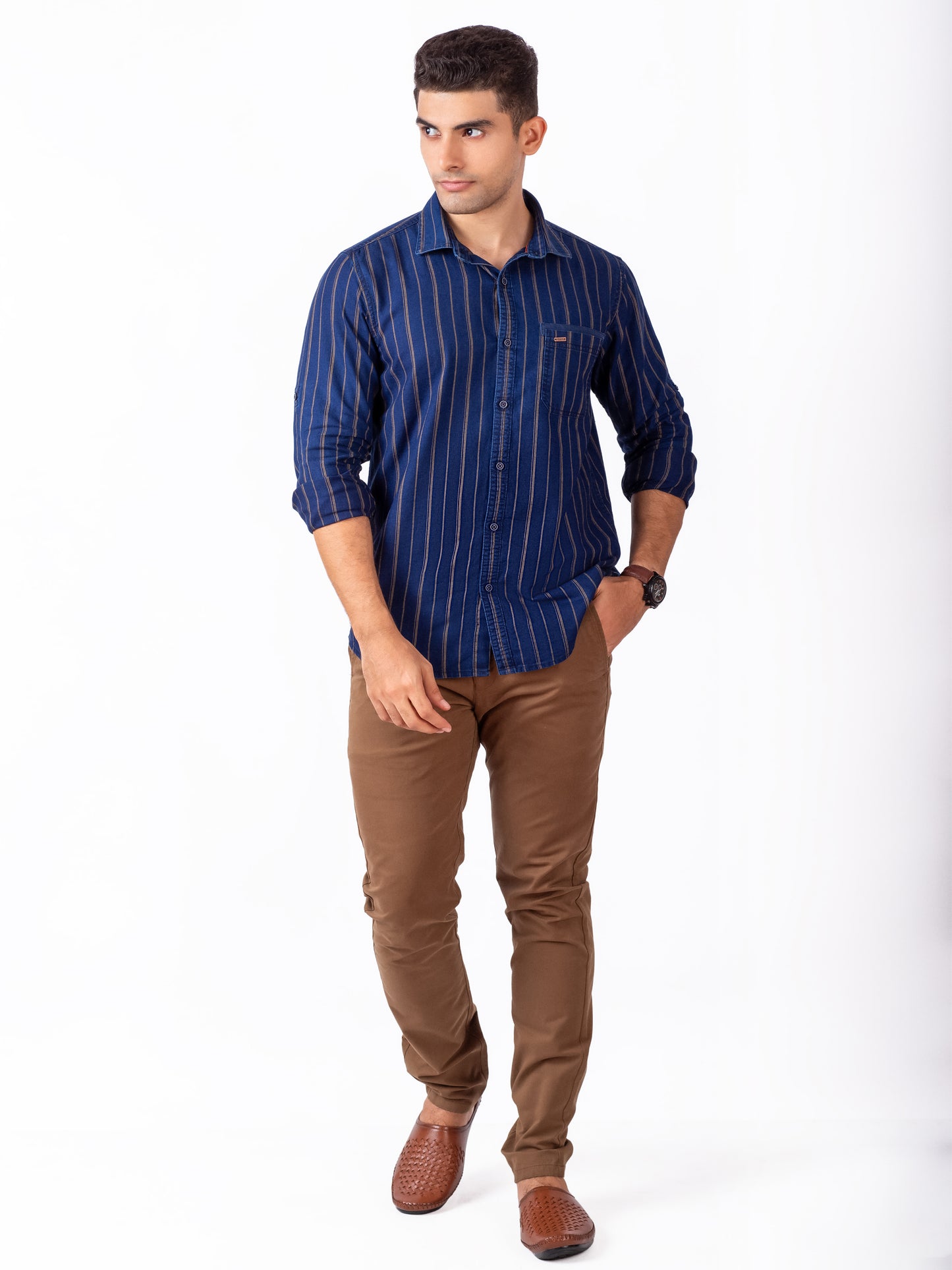 Dark Blue Stripes Shirt