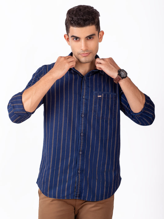 Dark Blue Stripes Shirt