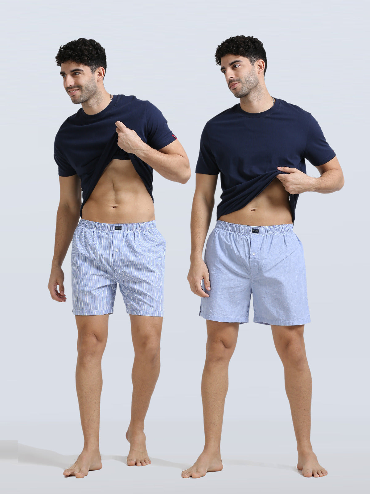 Ocean Blue And Ice Blue Combo Boxers