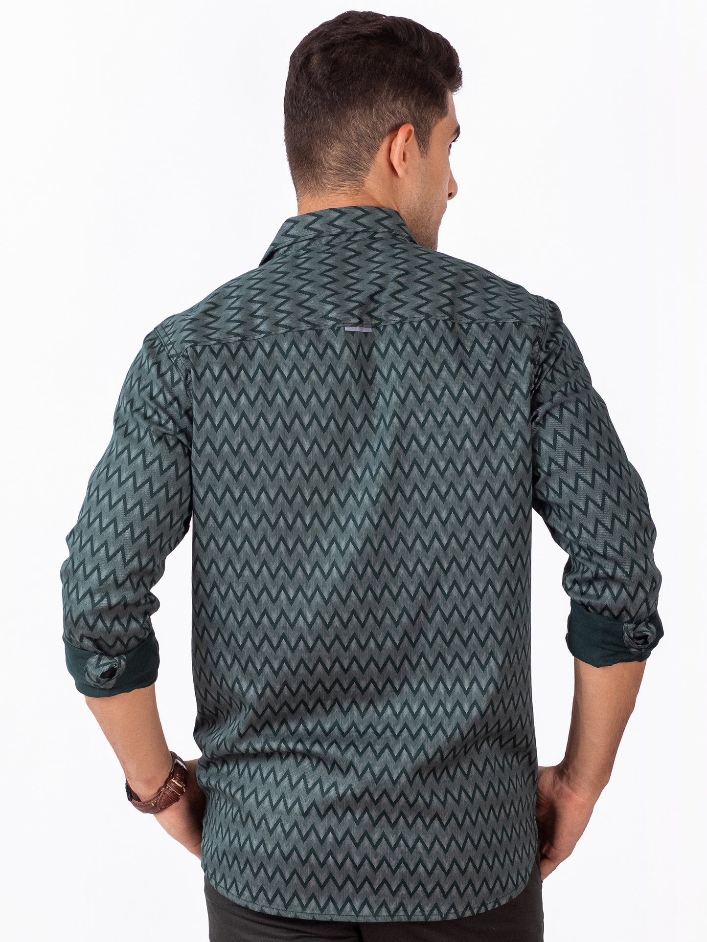 Dark green ZIGZAG Shirt