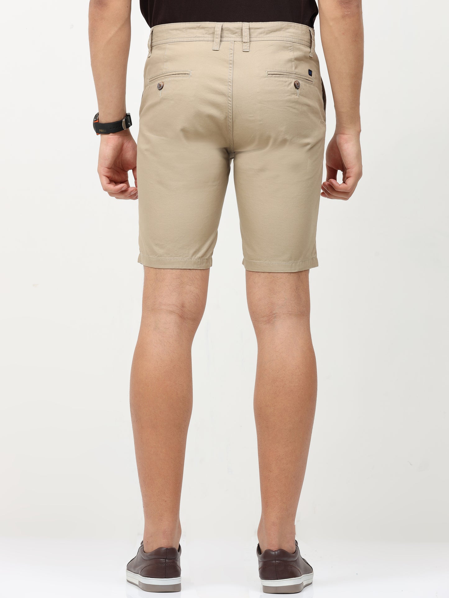 BEIGE PLAIN SHORTS