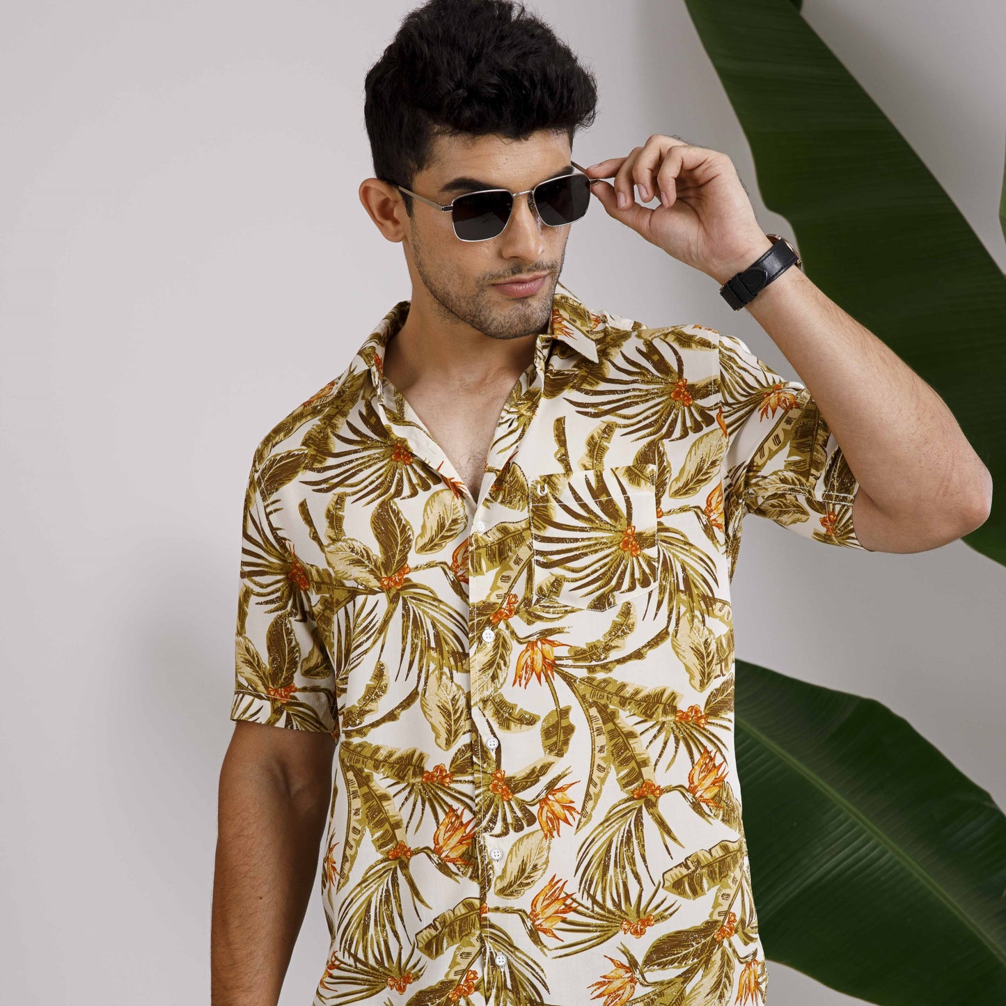 Tropical ECOVERO Brown Shirt