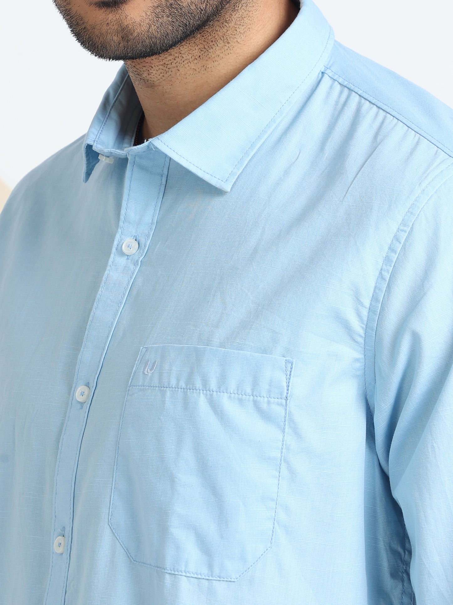 Mint Blue Plain Shirt