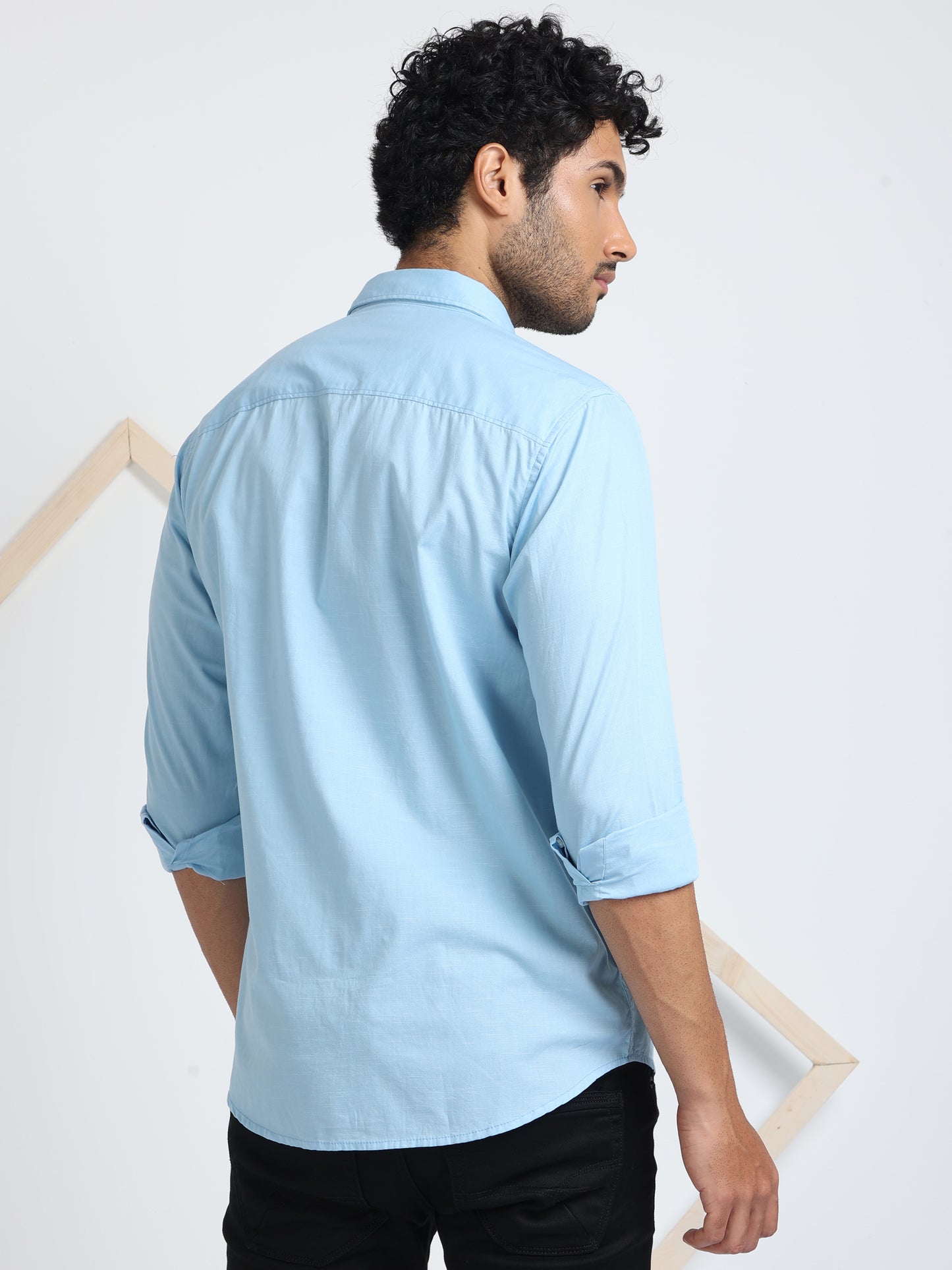 Mint Blue Plain Shirt