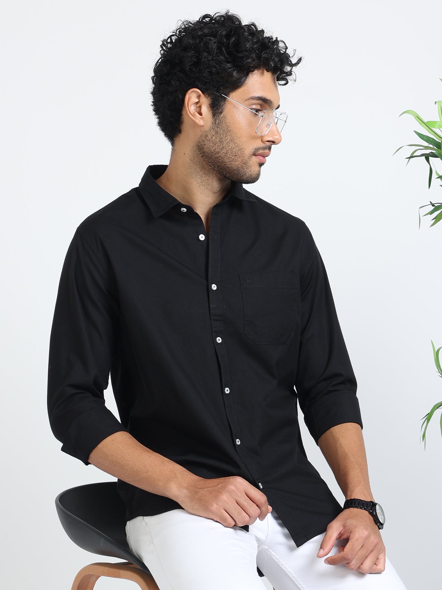 Black Jet Plain Shirt