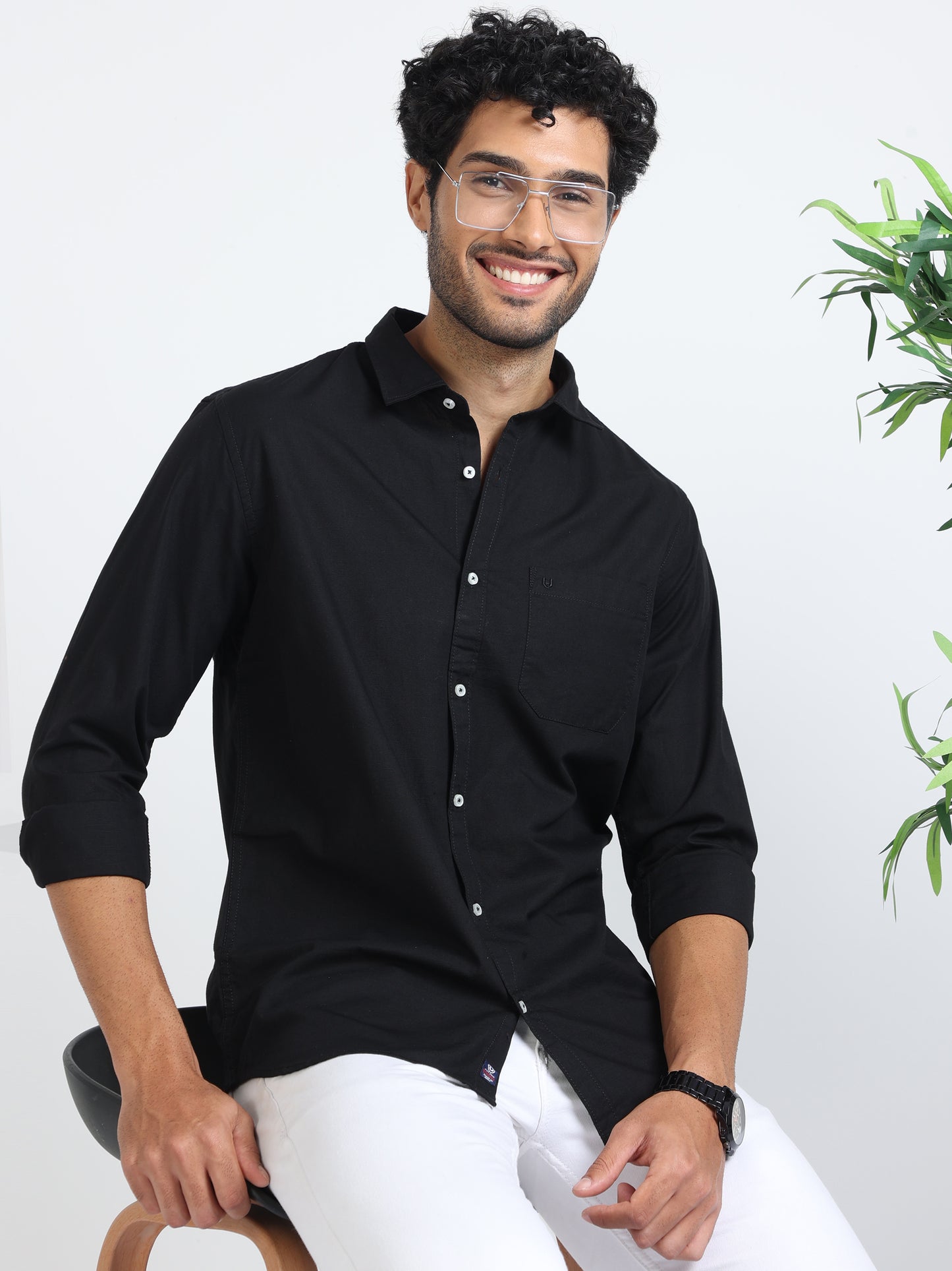 Black Jet Plain Shirt