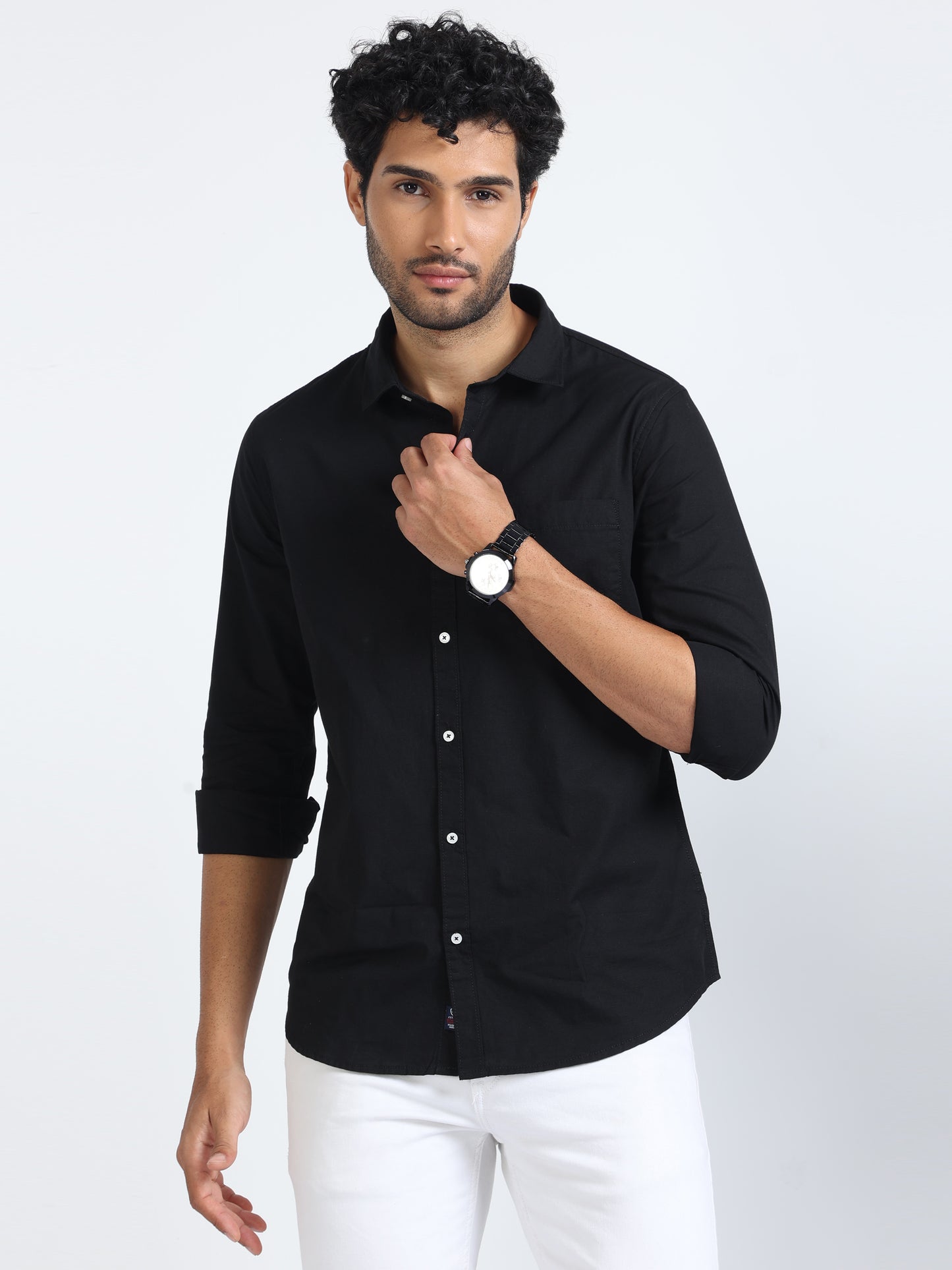 Black Jet Plain Shirt