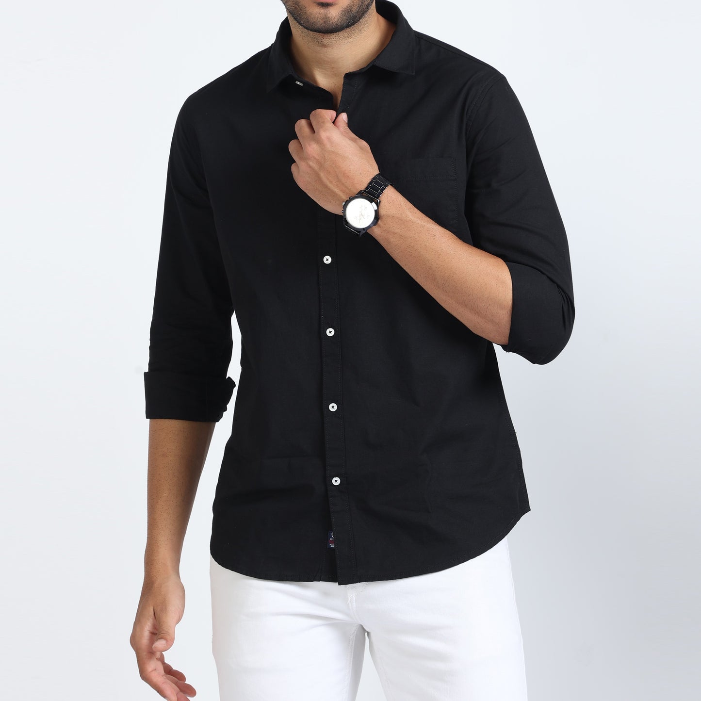 Black Jet Plain Shirt