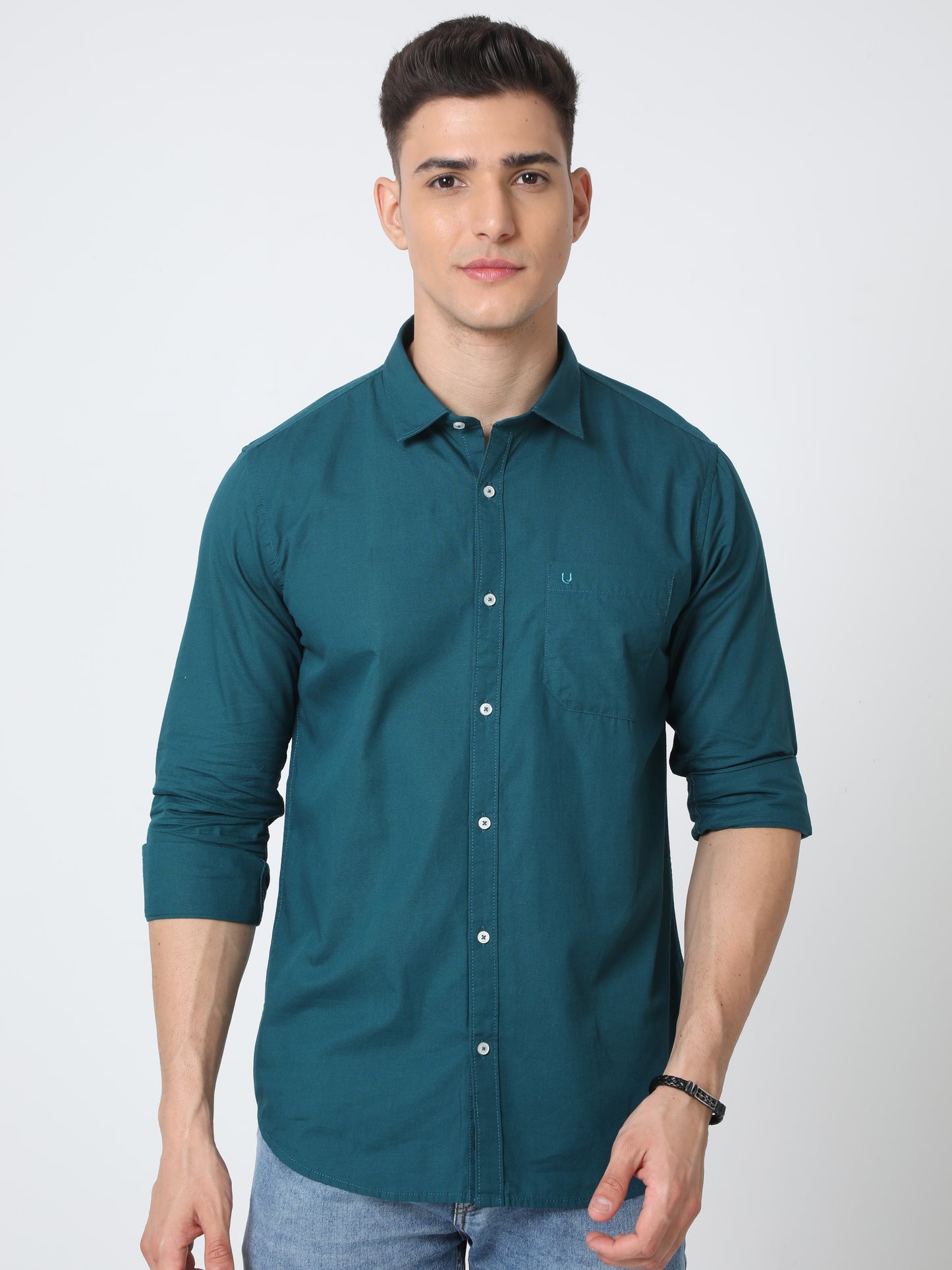 Urbaro Dark Green Shirt For Men