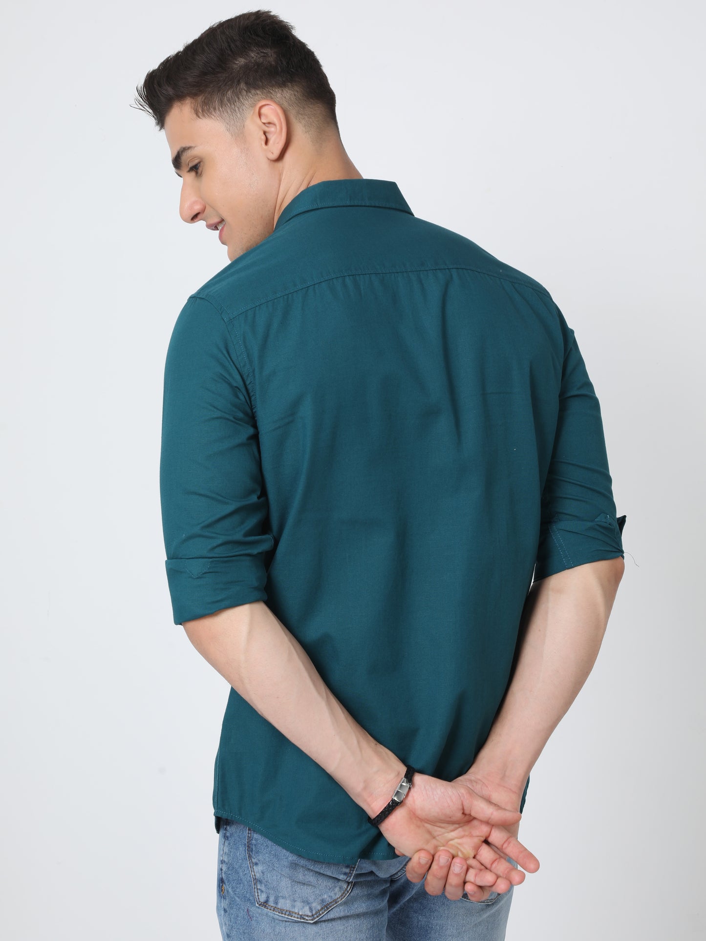 Urbaro Dark Green Shirt For Men