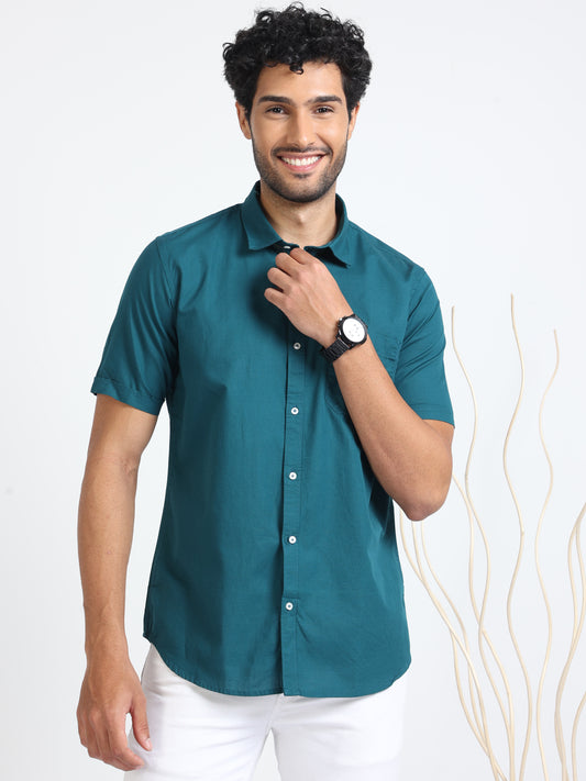 Green Jet Plain Shirt