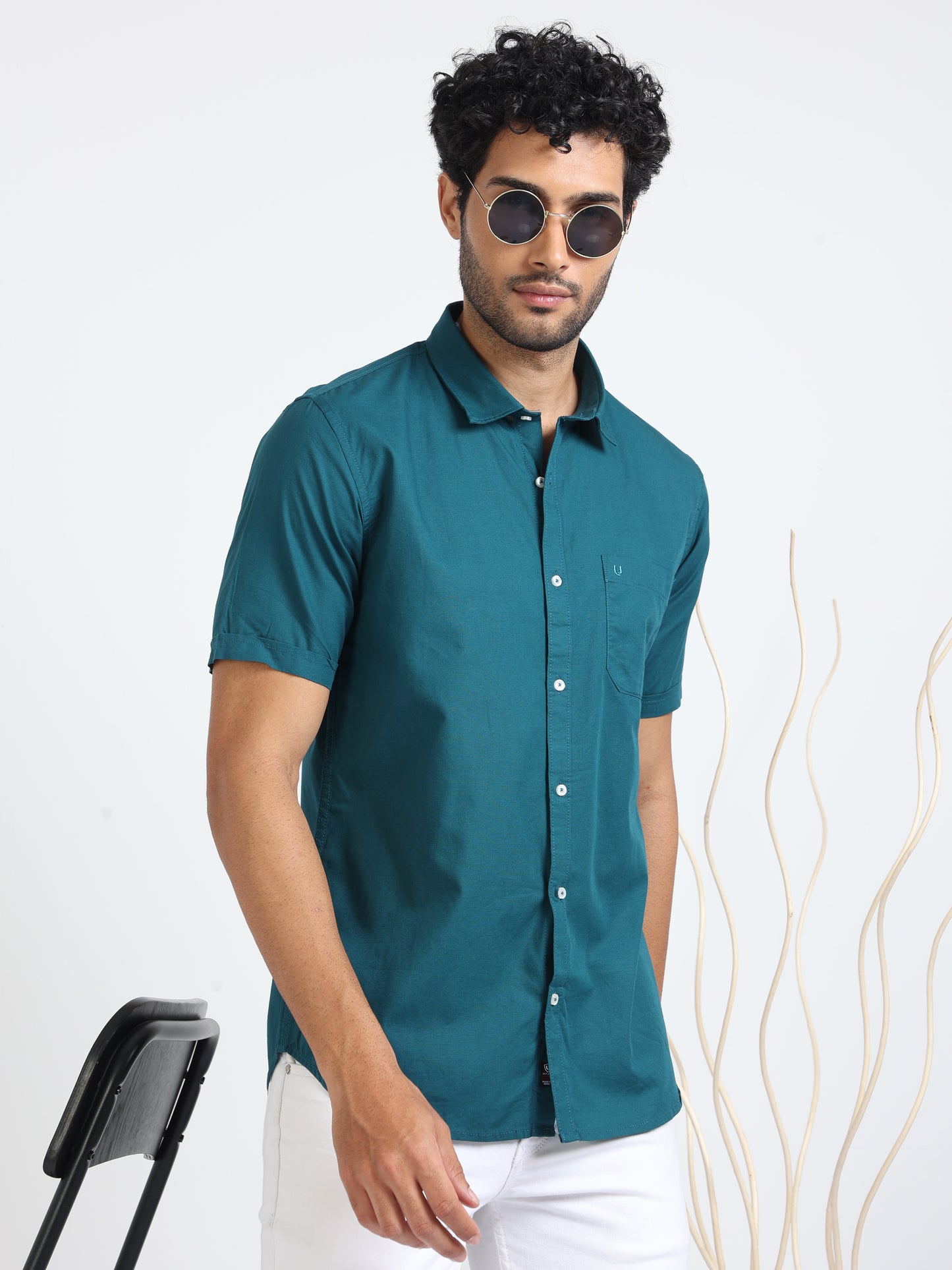 Green Jet Plain Shirt