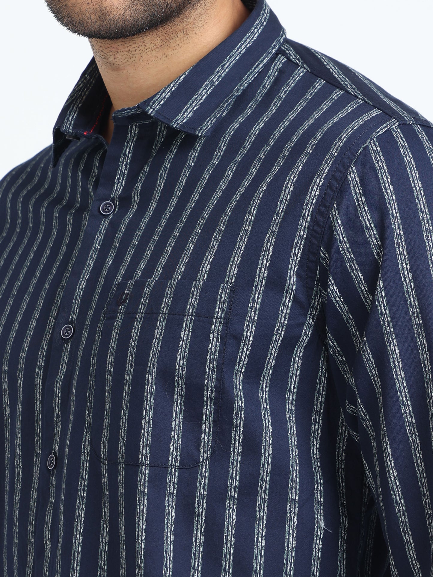 Sleek Blue Stripes Shirt