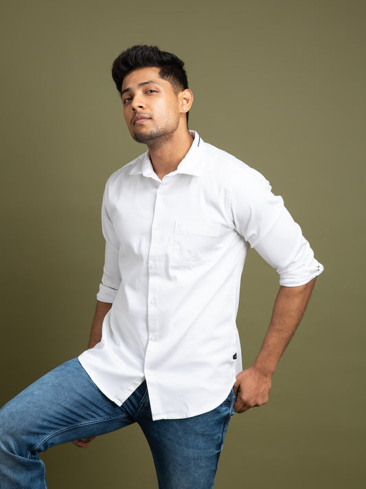 White 2-Way Stretch Shirt