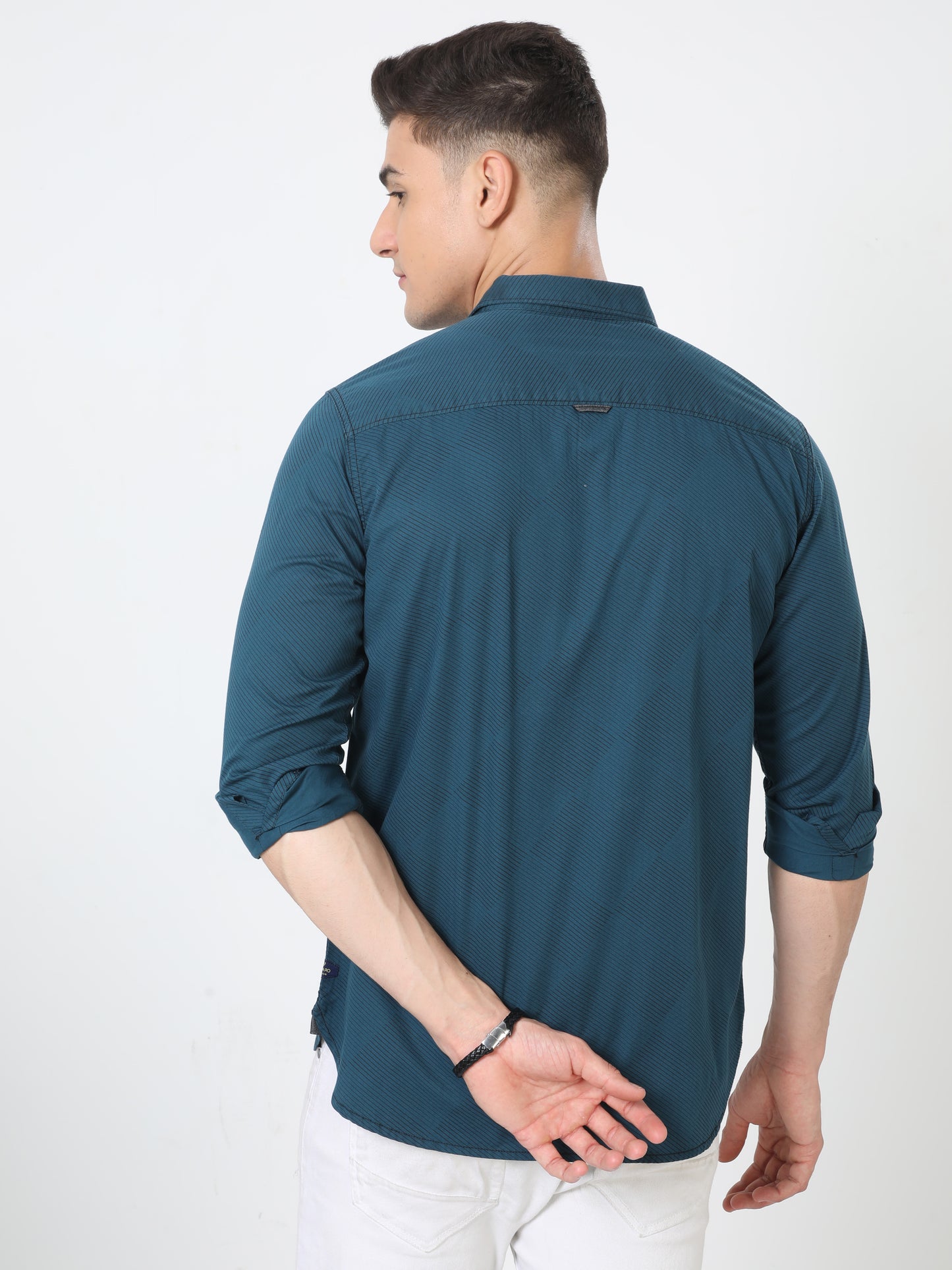 Aqua Blue Full Sleeve Plain Shirt