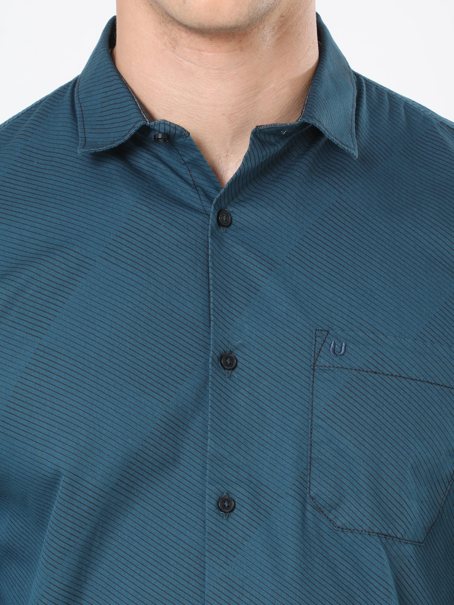 Aqua Blue Full Sleeve Plain Shirt