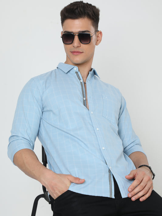 Blue windowpane Shirt