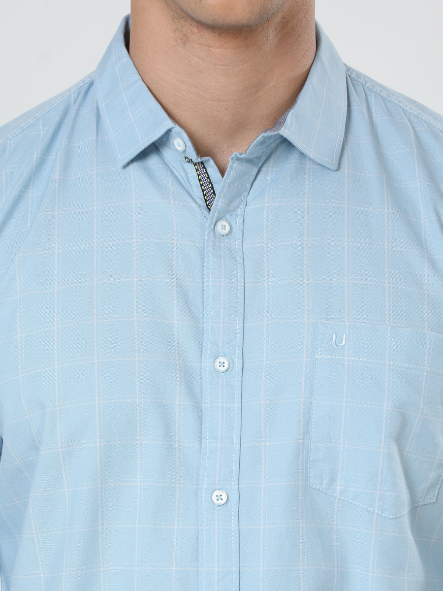Blue windowpane Shirt