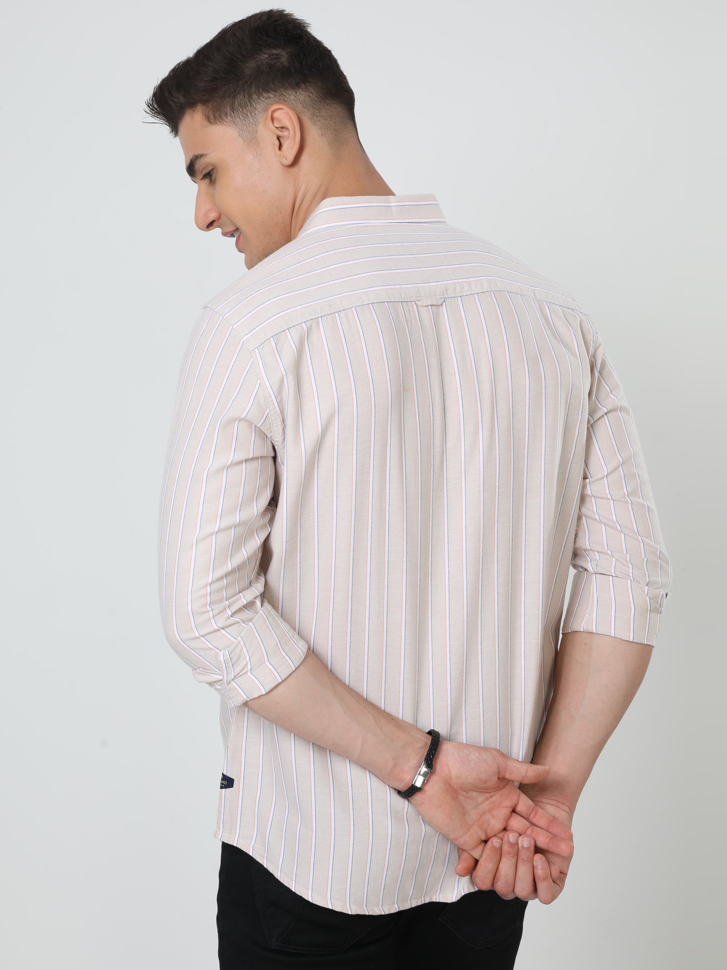 Beige striper Full Sleeve Shirt