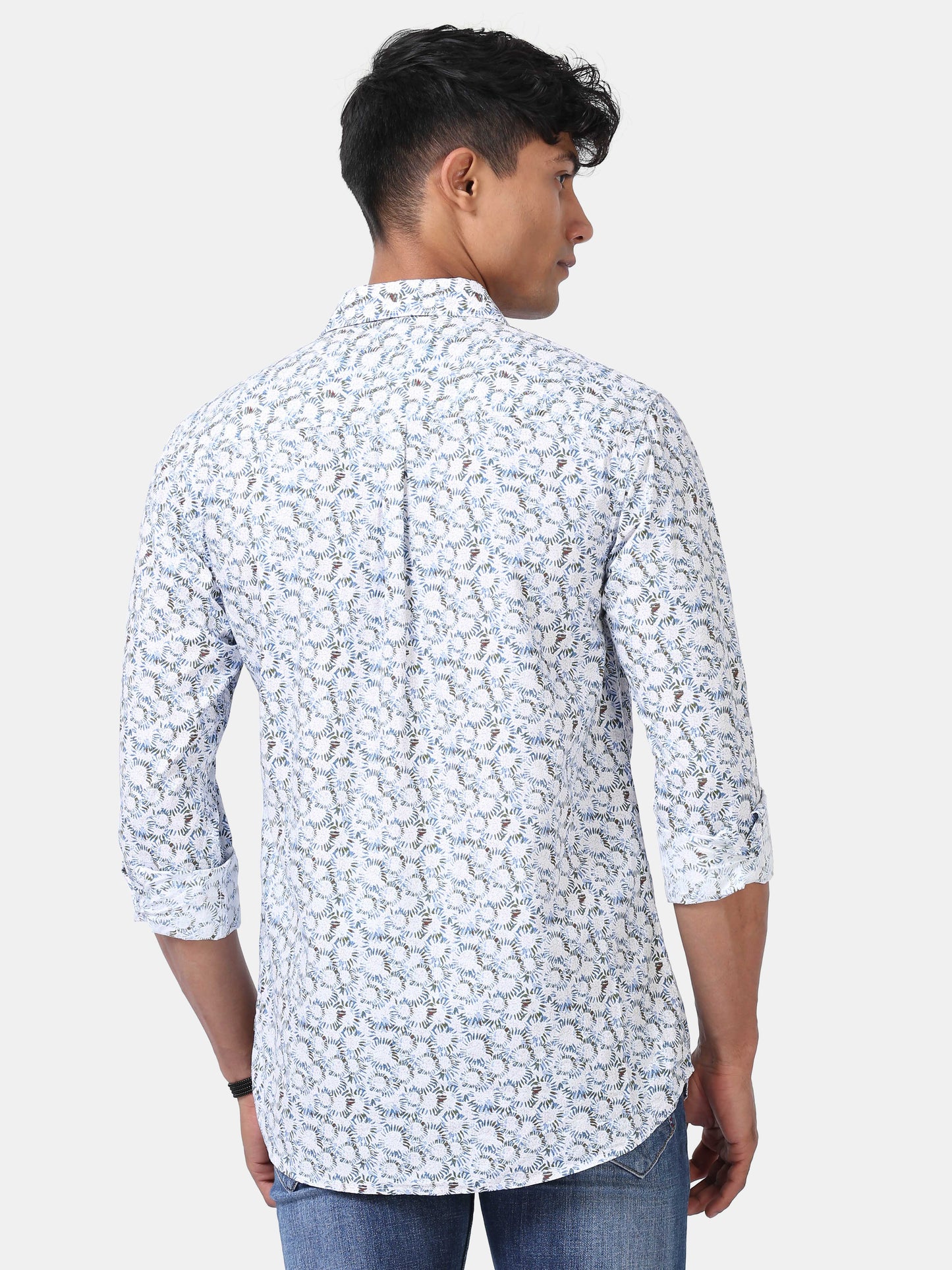 Blue hue print shirt