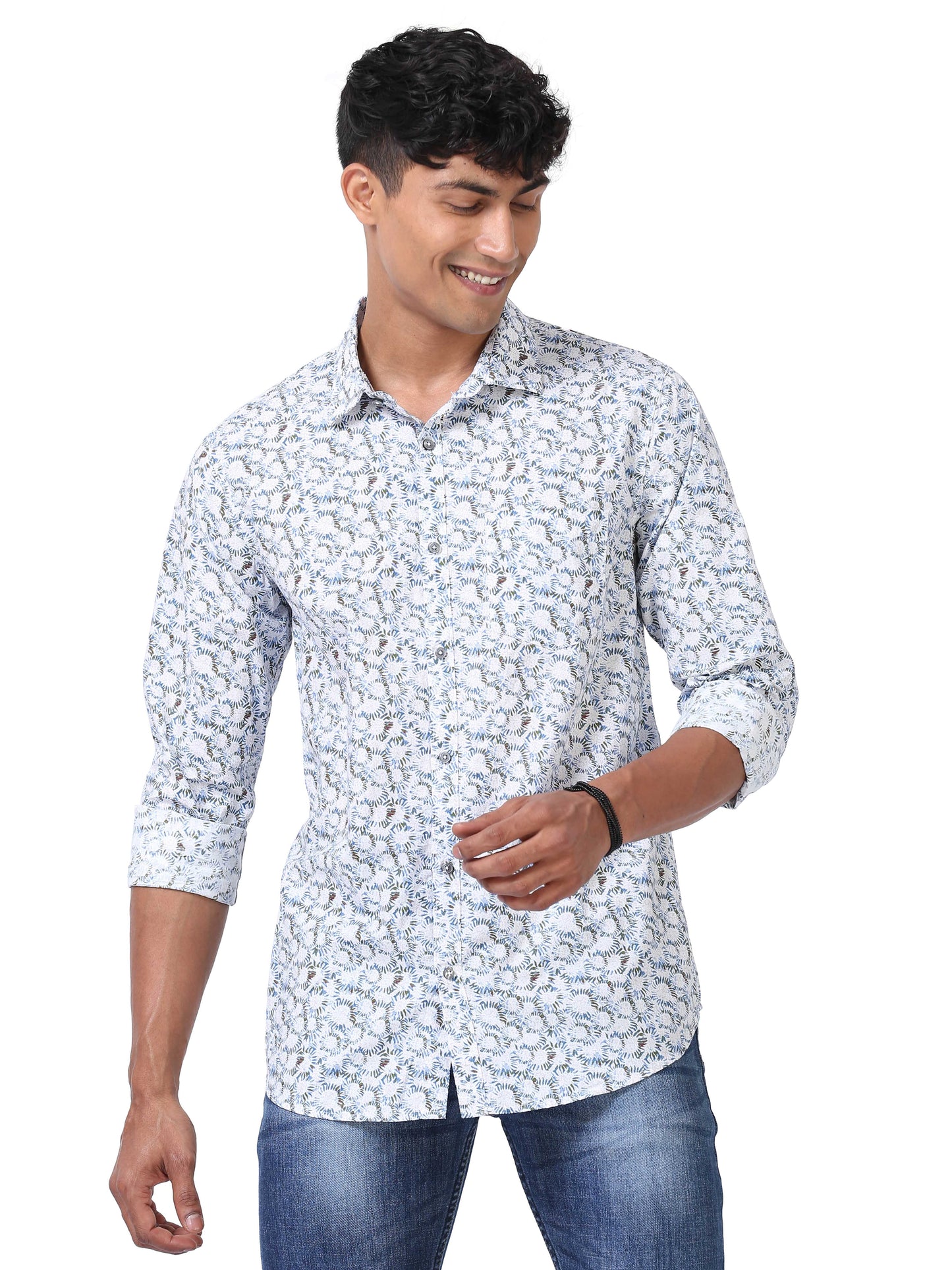 Blue hue print shirt