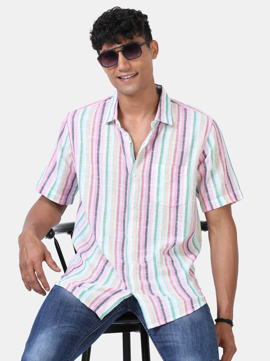 Playful and Energetic Stripe Shirt