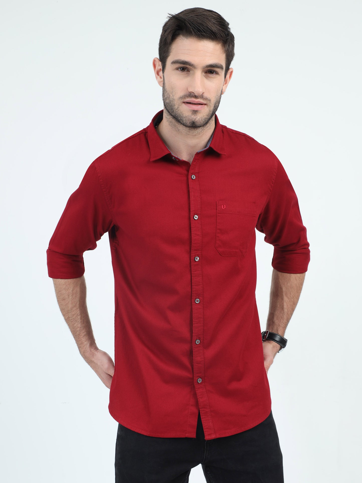 Maroon Melody Medley Plain Shirt