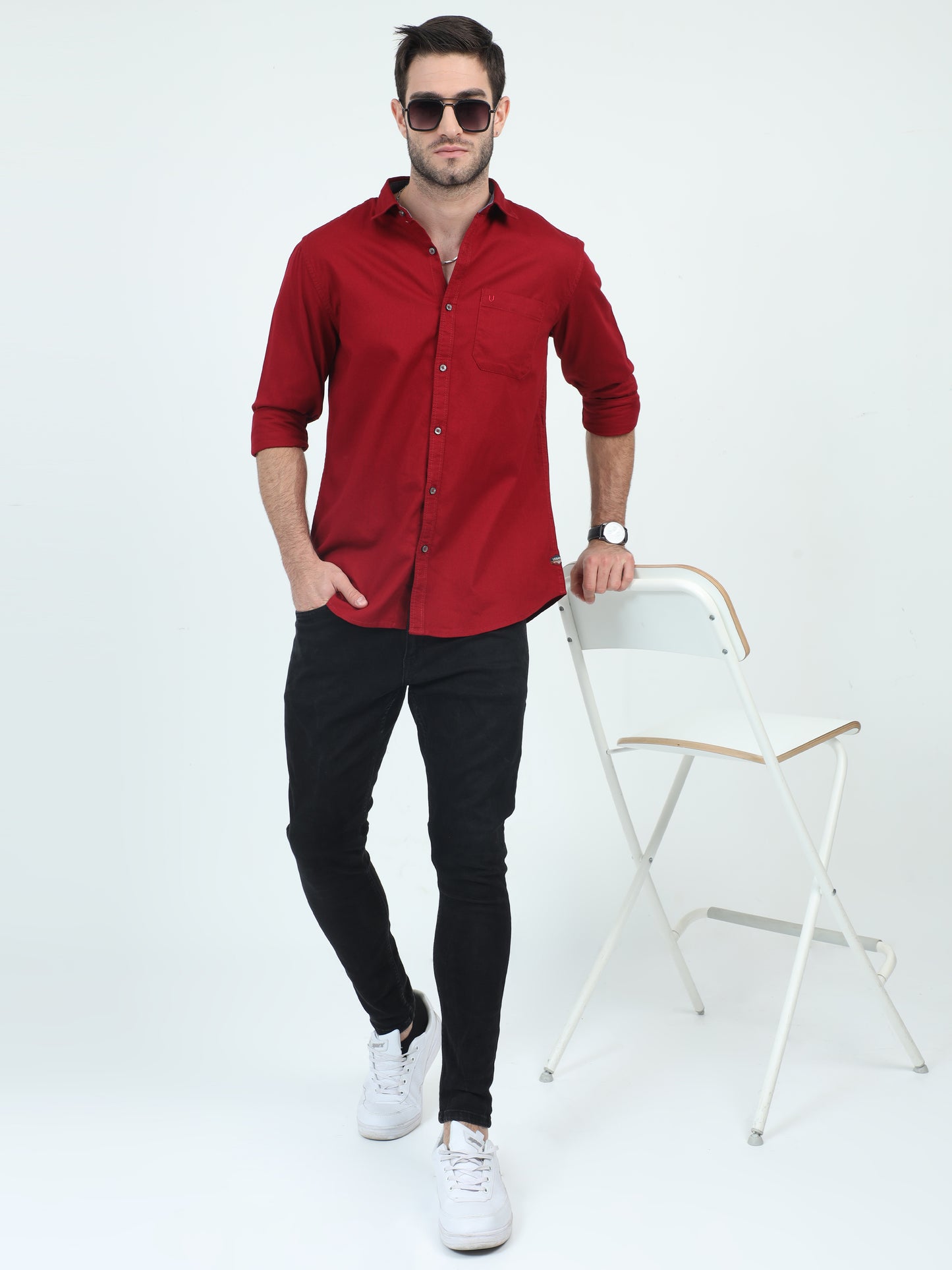 Maroon Melody Medley Plain Shirt