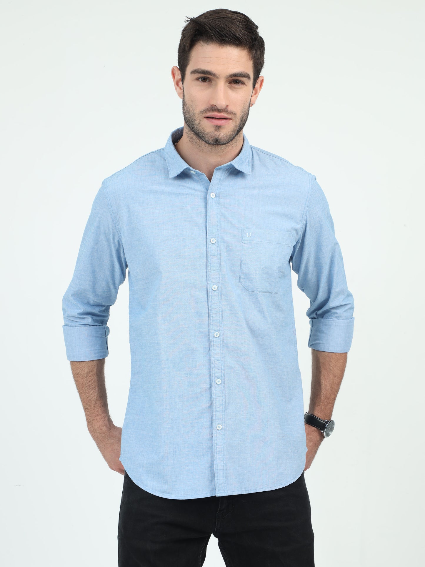 Sleek Skylines Sky blue Shirt