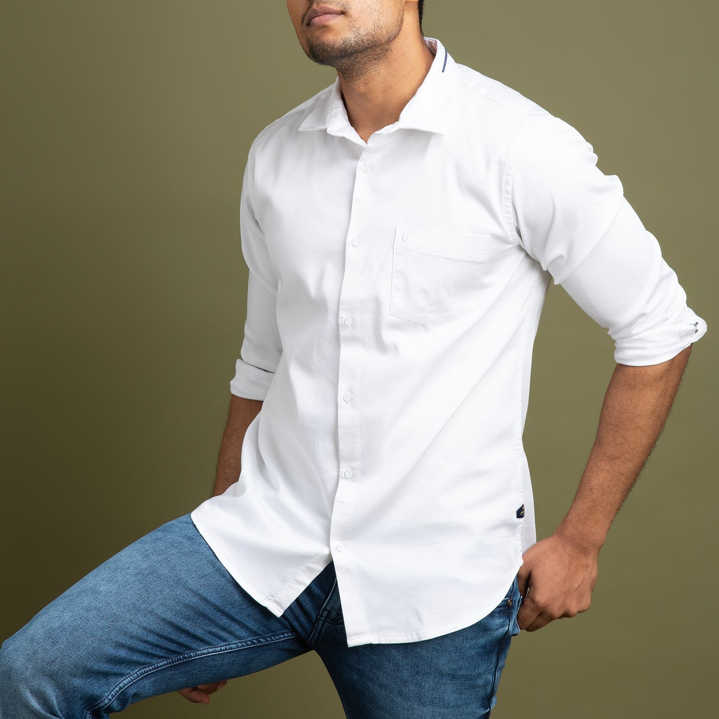 White 2-Way Stretch Shirt