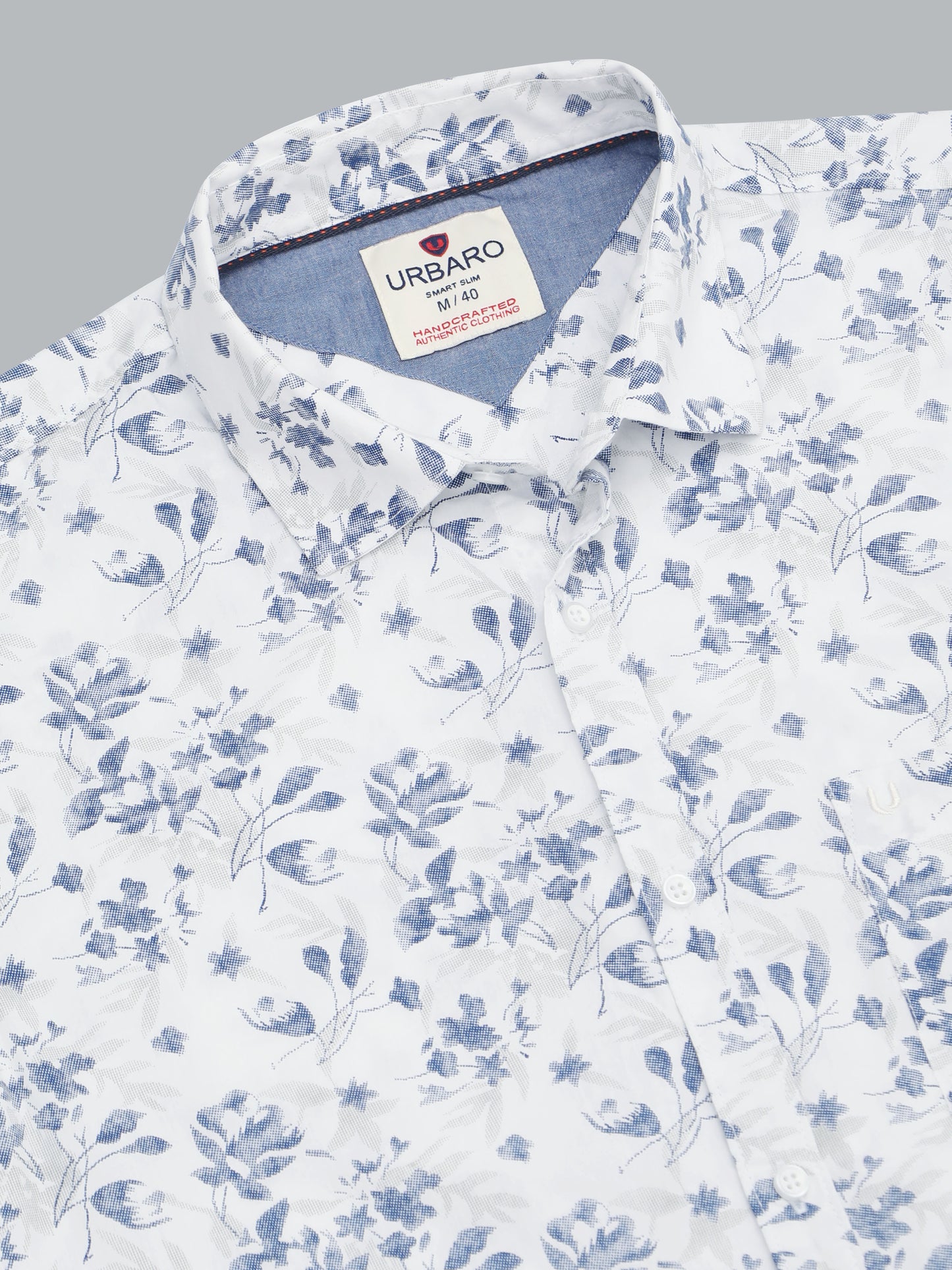 Floral Fusion Men's Statement White Shirt