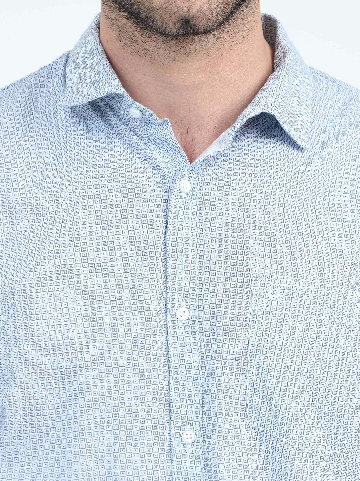 Urbaro Edge Slim Stripe White Shirt