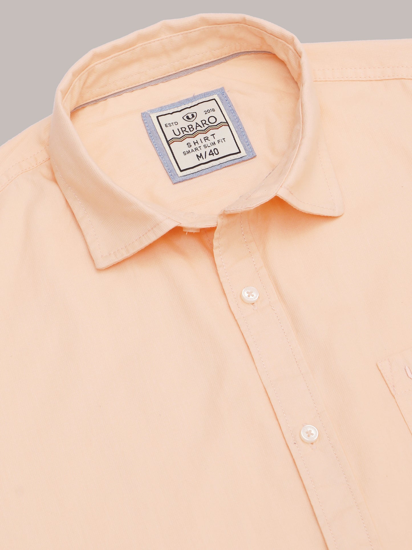 Casual Class Solid Orange Shirt