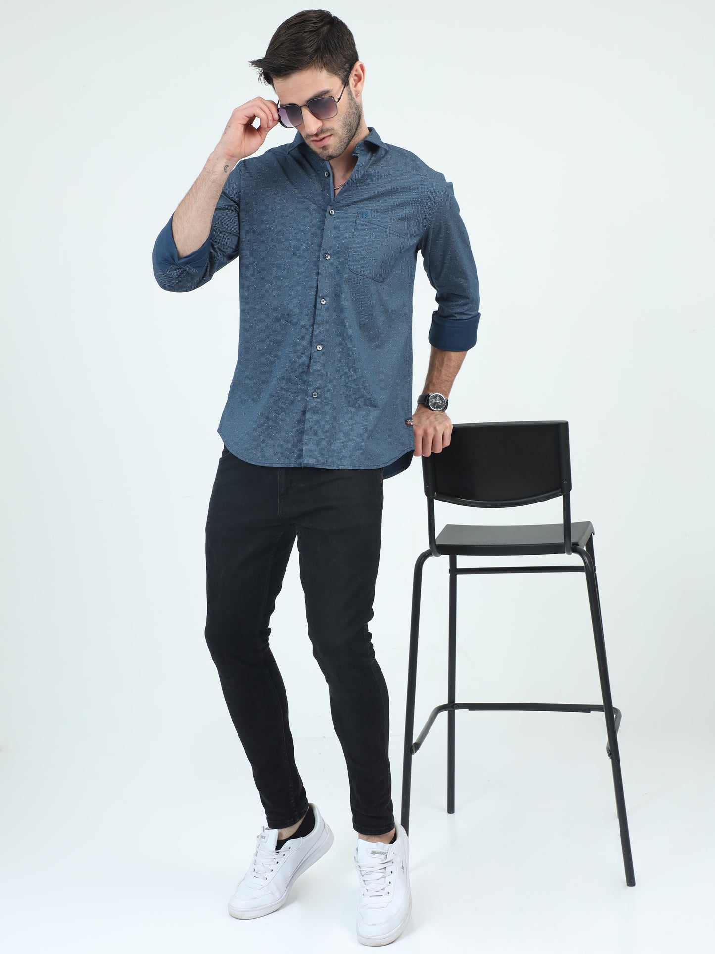 Navy Nights Niche Plain Shirt