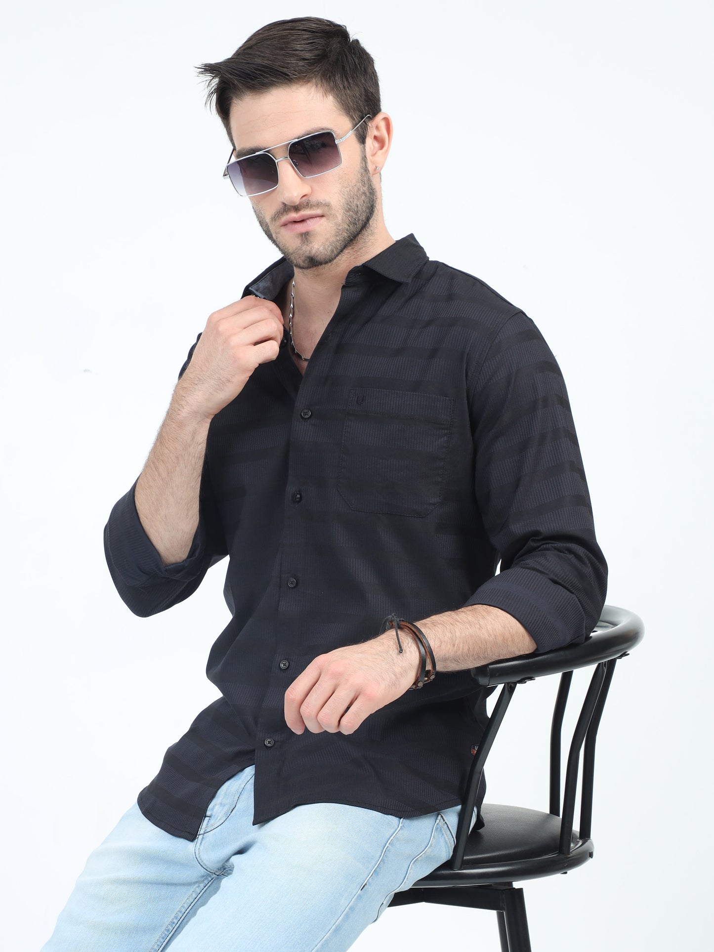 Urbaro  Edge Slim Stripe Shirt