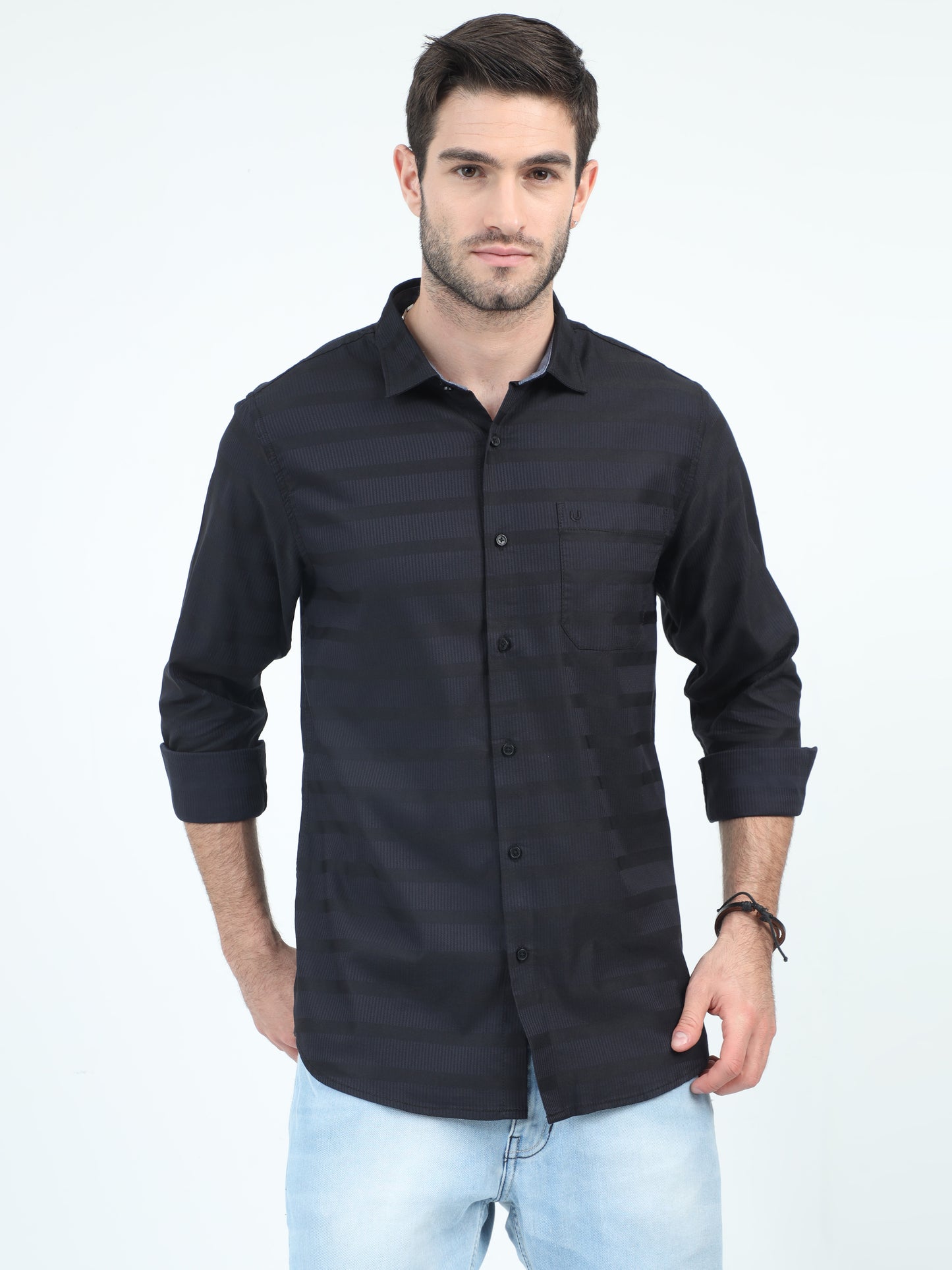 Urbaro  Edge Slim Stripe Shirt